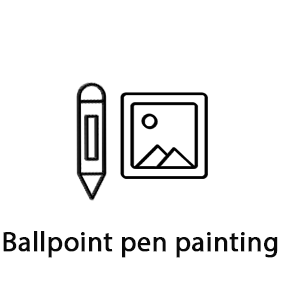 Ballpoint pen painting
