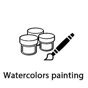Watercolors painting