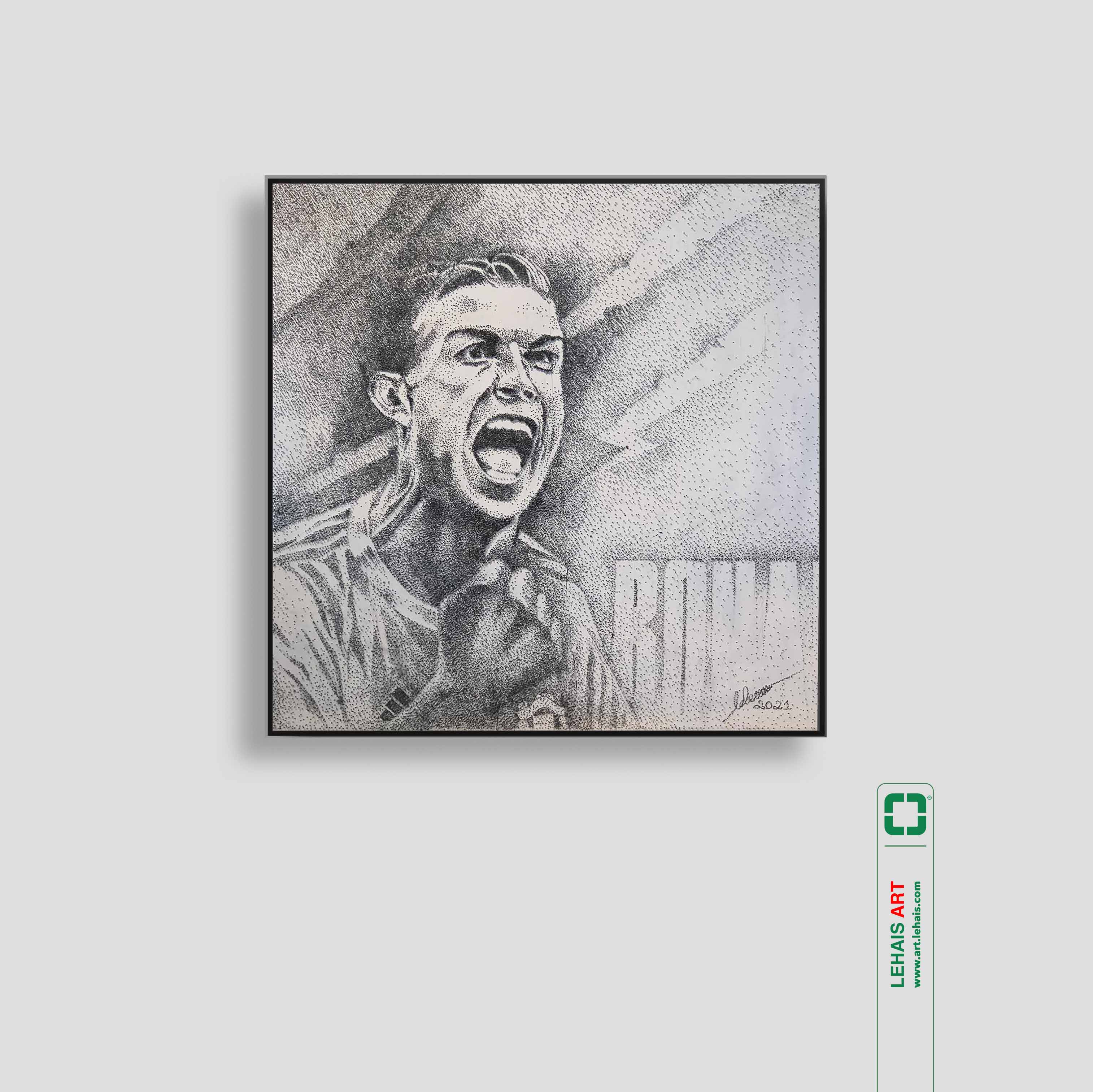 Tranh gỗ tác phẩm “Ronaldo 7M” - TG2LHAR