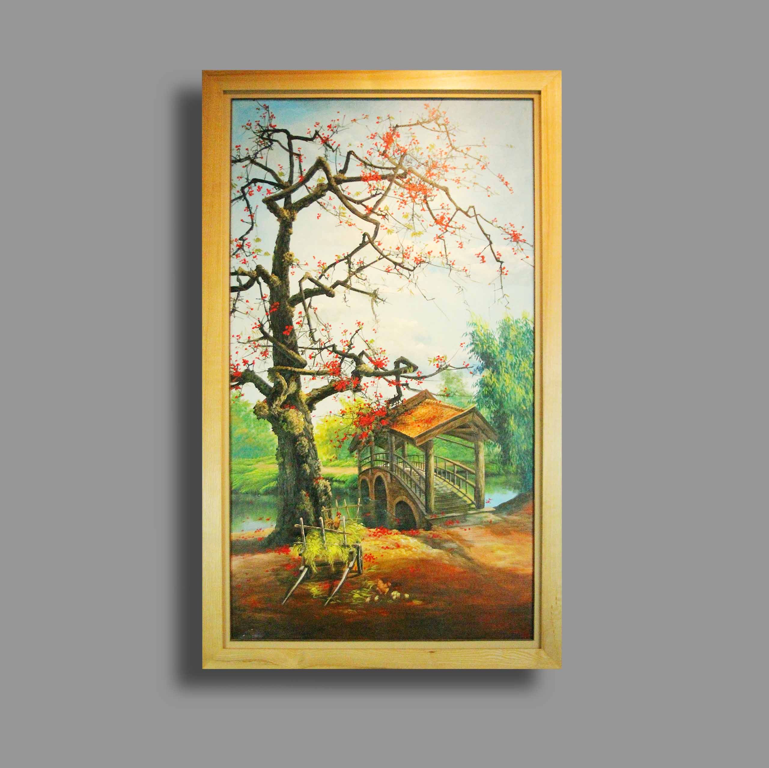 What is the special feature of vertical oil paintings?