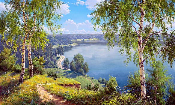 Những mẫu tranh sơn acrylic phong cảnh nước ngoài đẹp nhất hiện nay 6