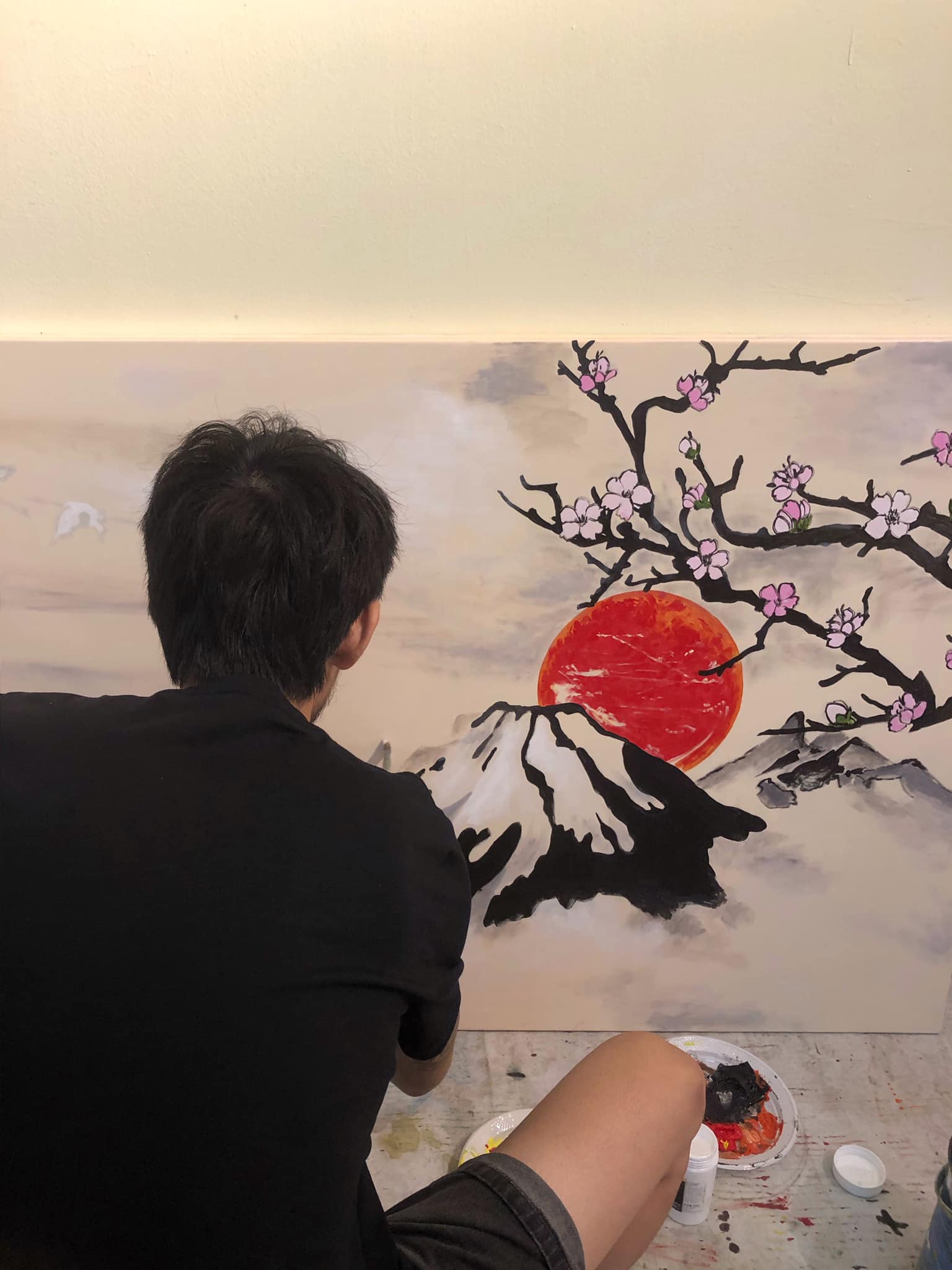 Copying oil paintings according to customers' orders in Co Nhue, Hanoi