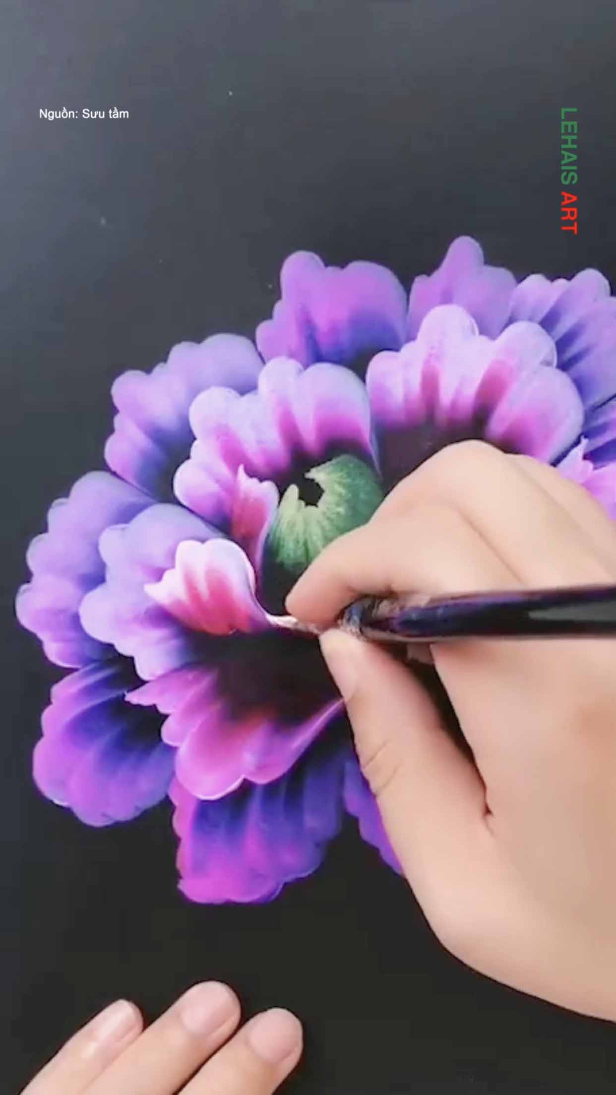 Bông hoa được vẽ chỉ trong vài phút 3