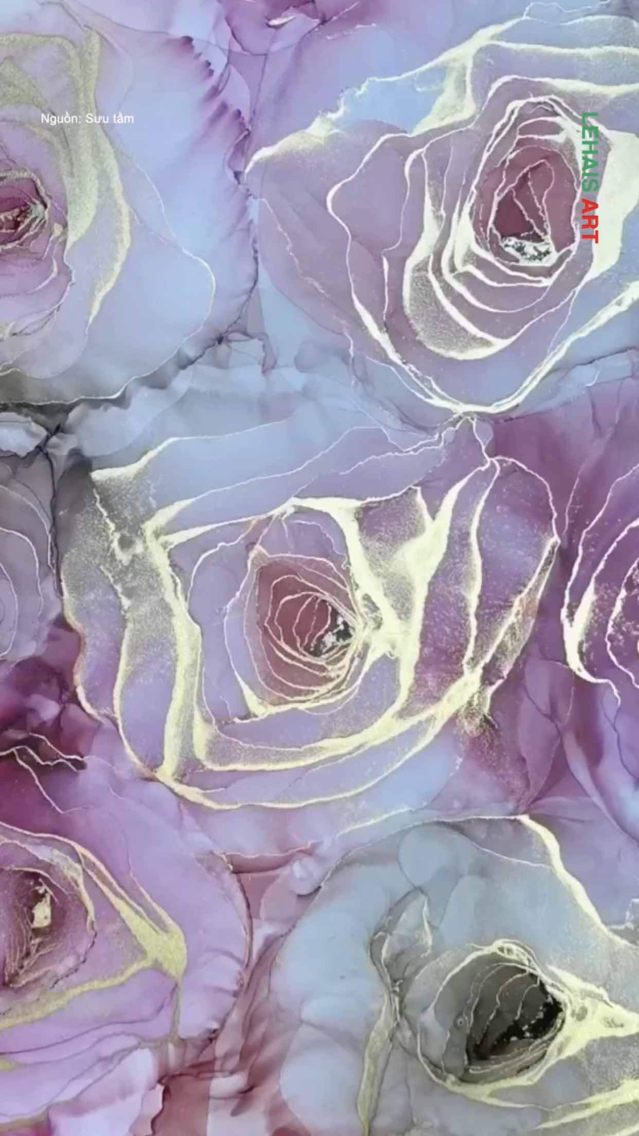 Những bông hoa được vẽ bằng chiếc máy sấy tóc 1