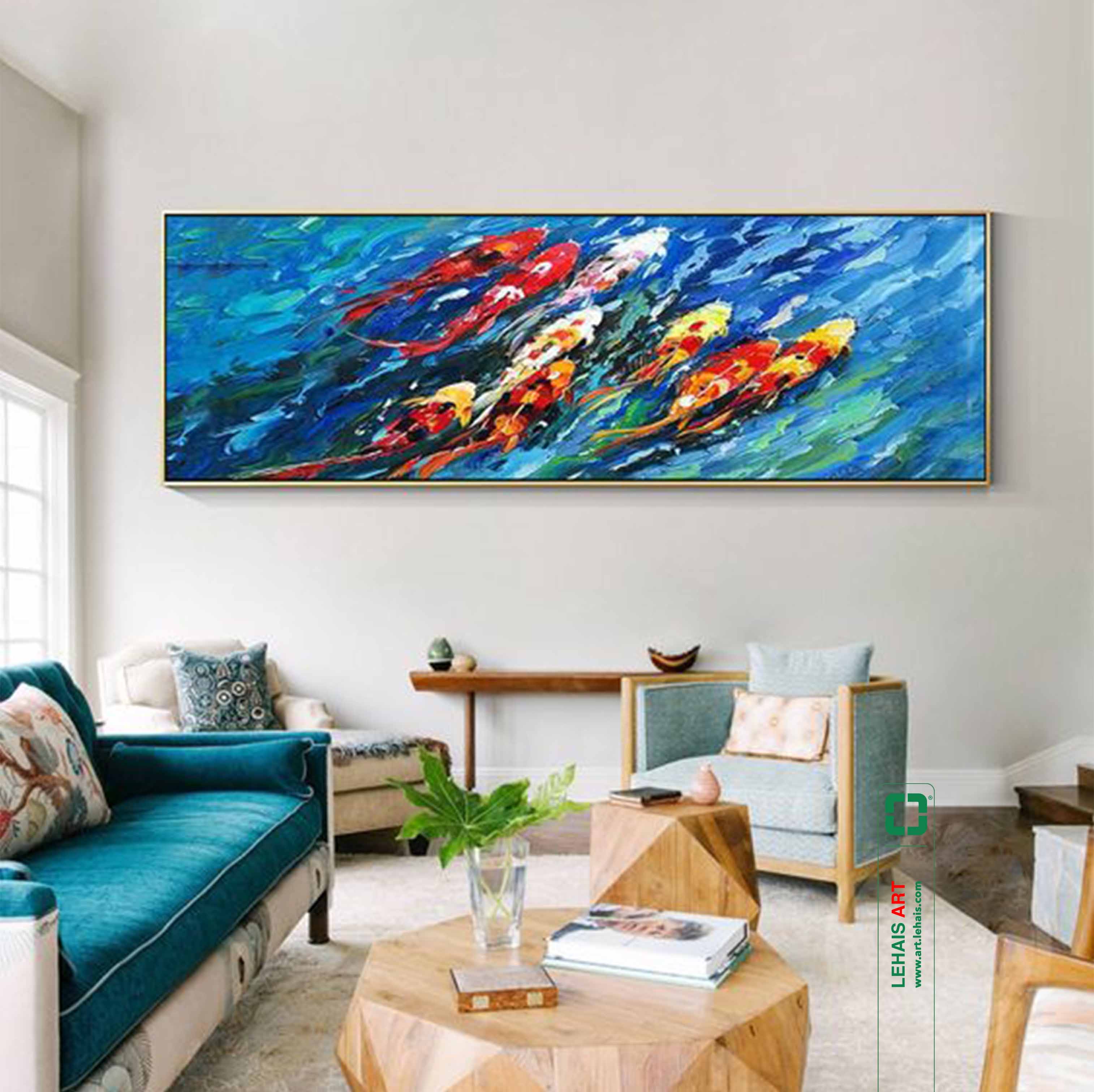 Modern oil painting decoration trend for living room 2