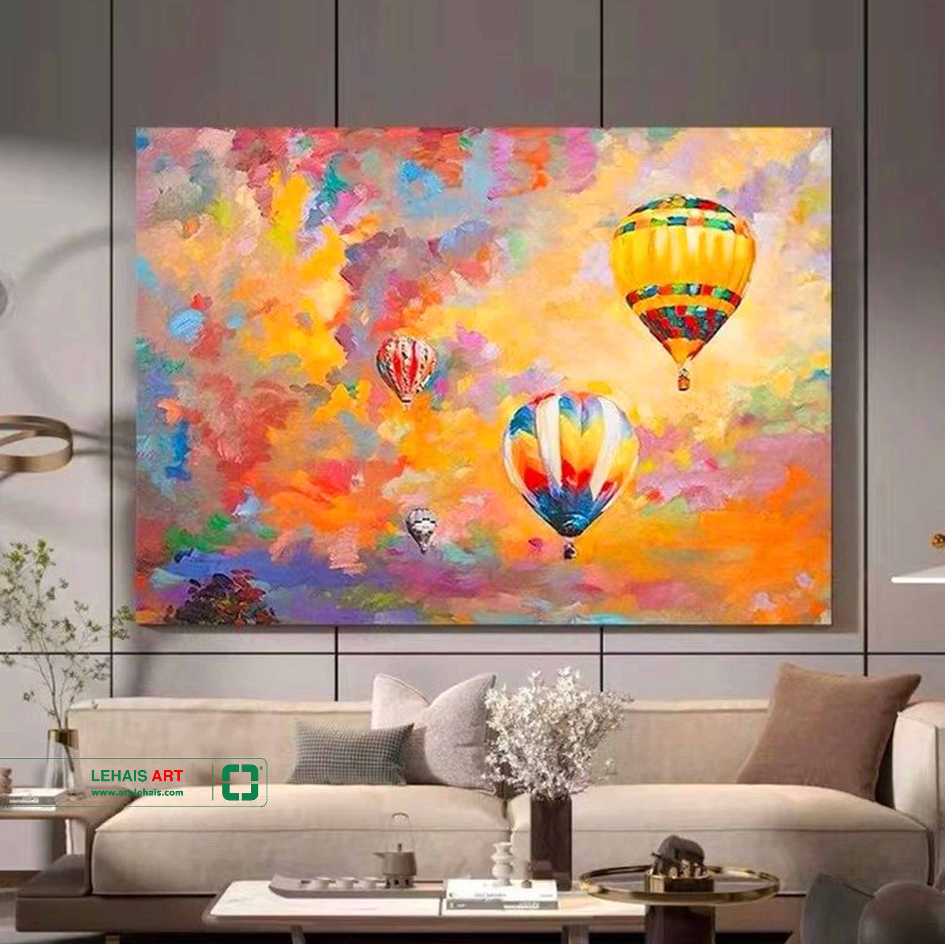 Modern oil painting decoration trend for living room 5