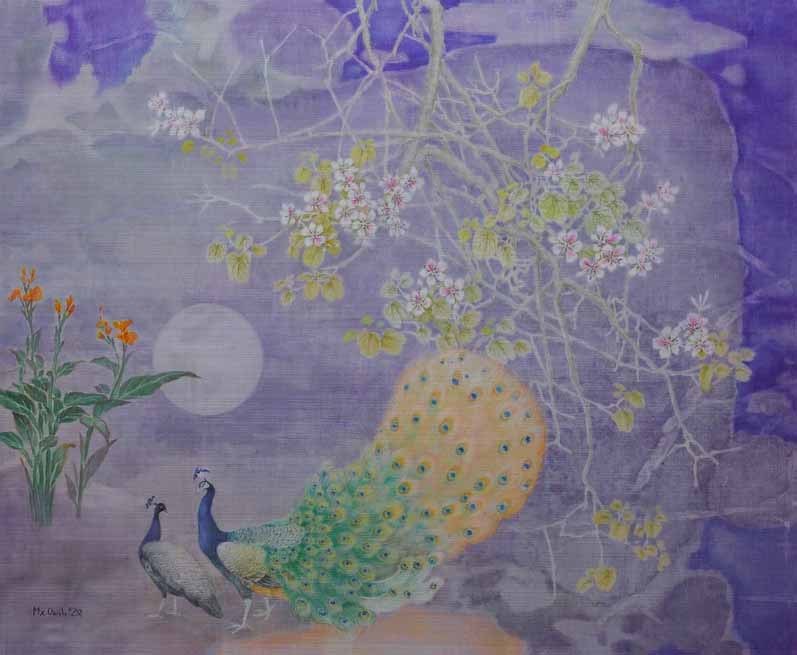 Silk paintings of works MUA TRANG 01 - TL39LHAR