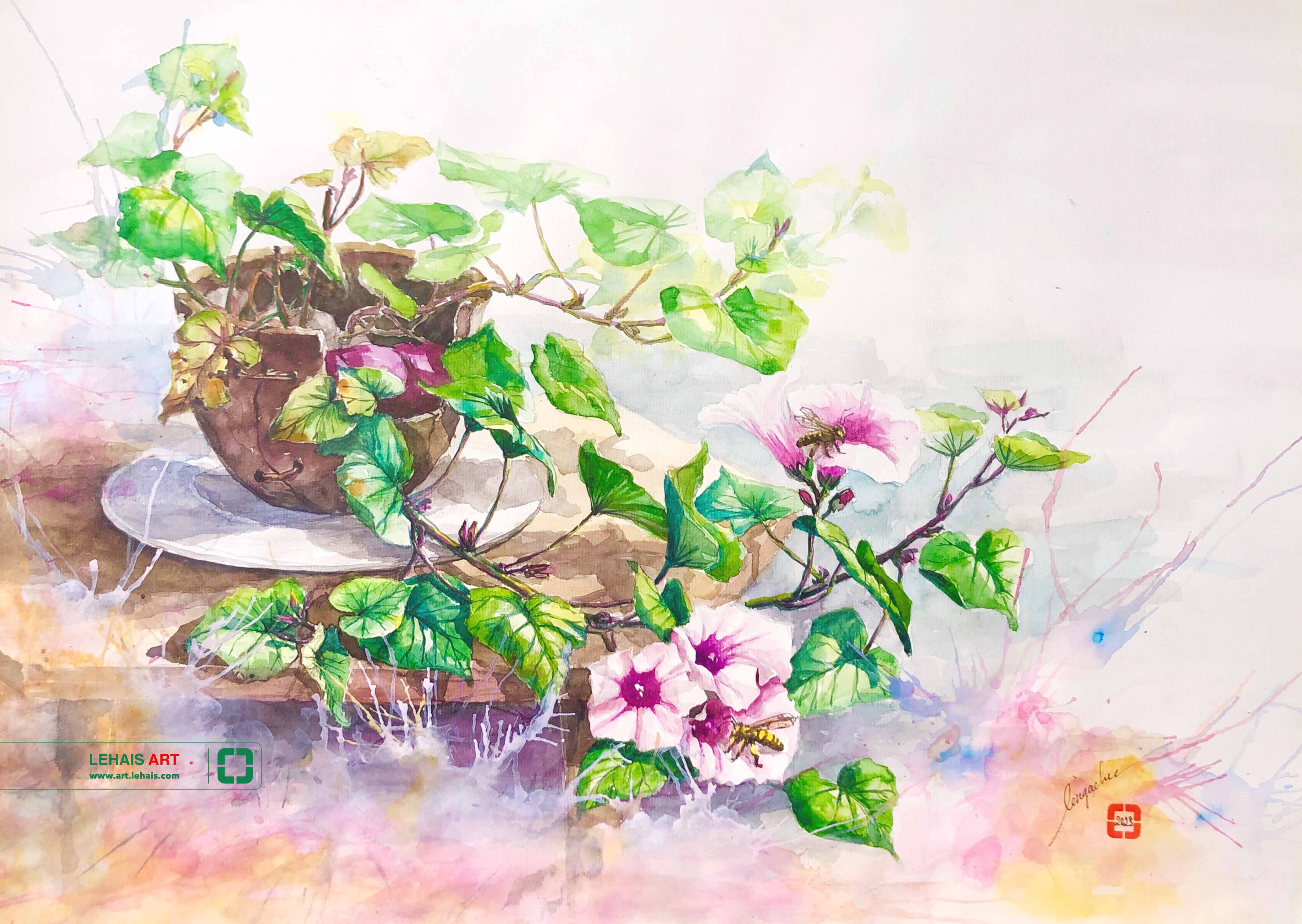 Watercolors painting product SUC SONG MUA DONG - TMN66LHAR
