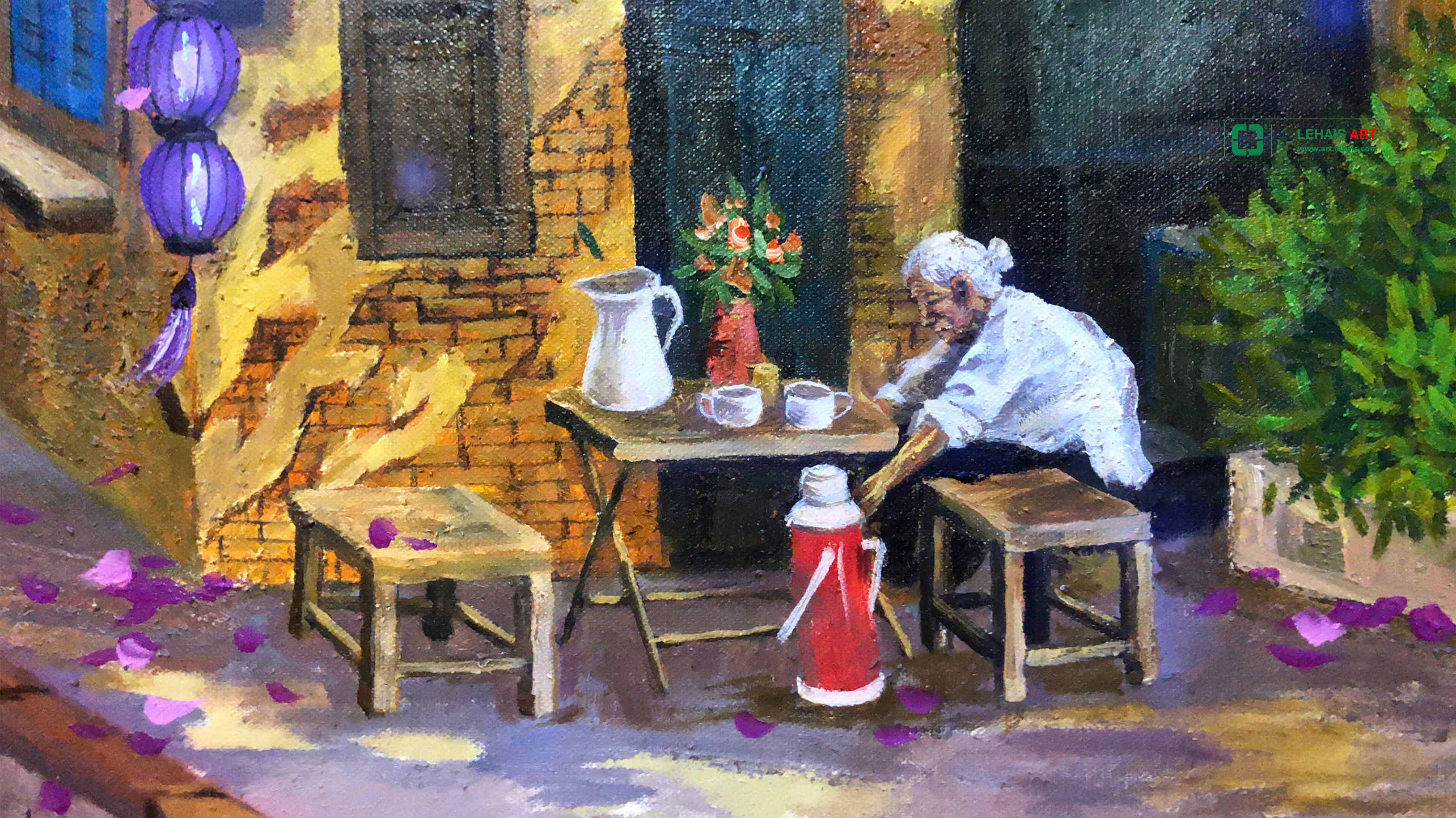 3D luminous painting depicting the scene of Vietnam's old town - TPS1LHAR