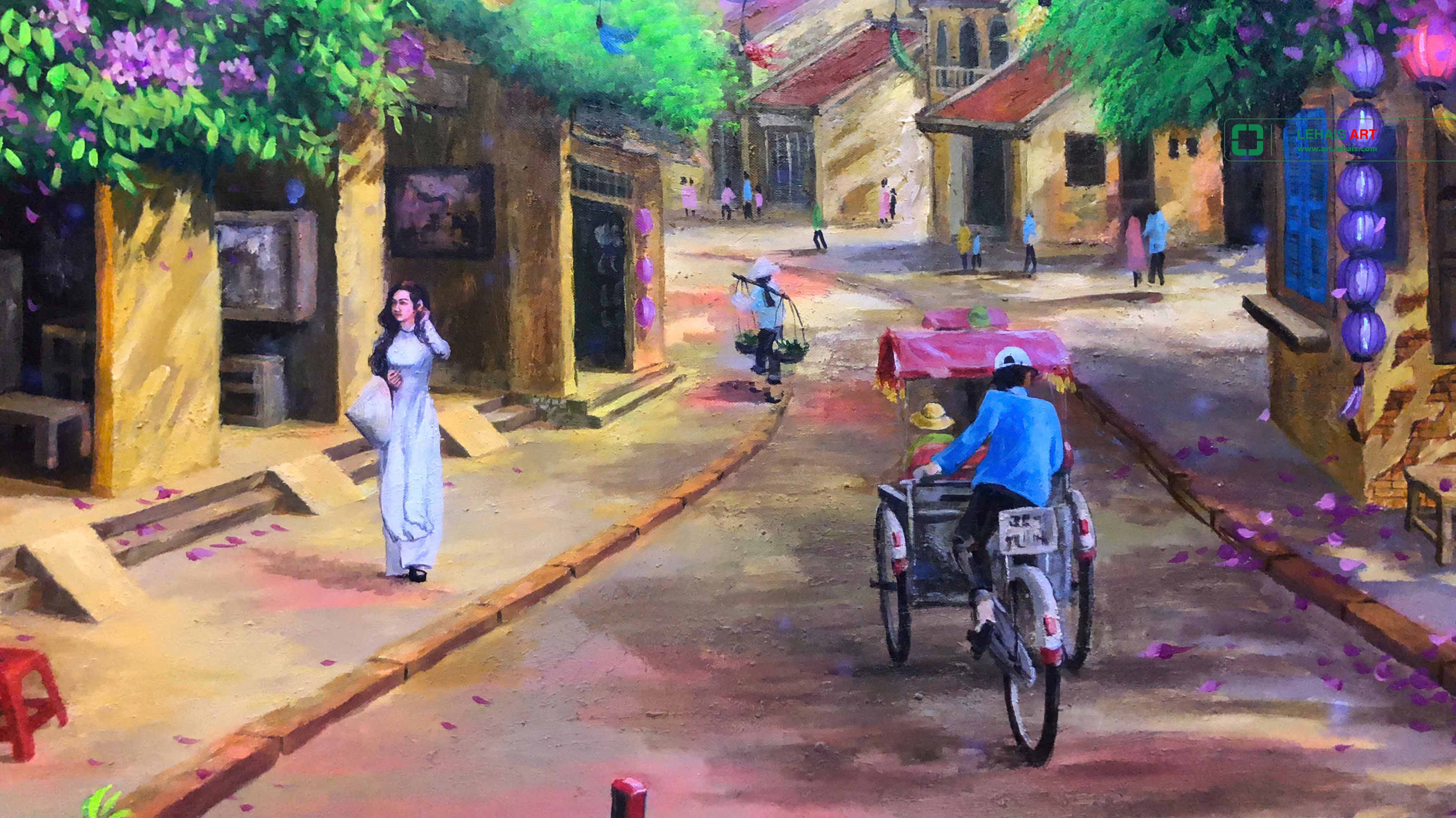 3D luminous painting depicting the scene of Vietnam's old town - TPS1LHAR