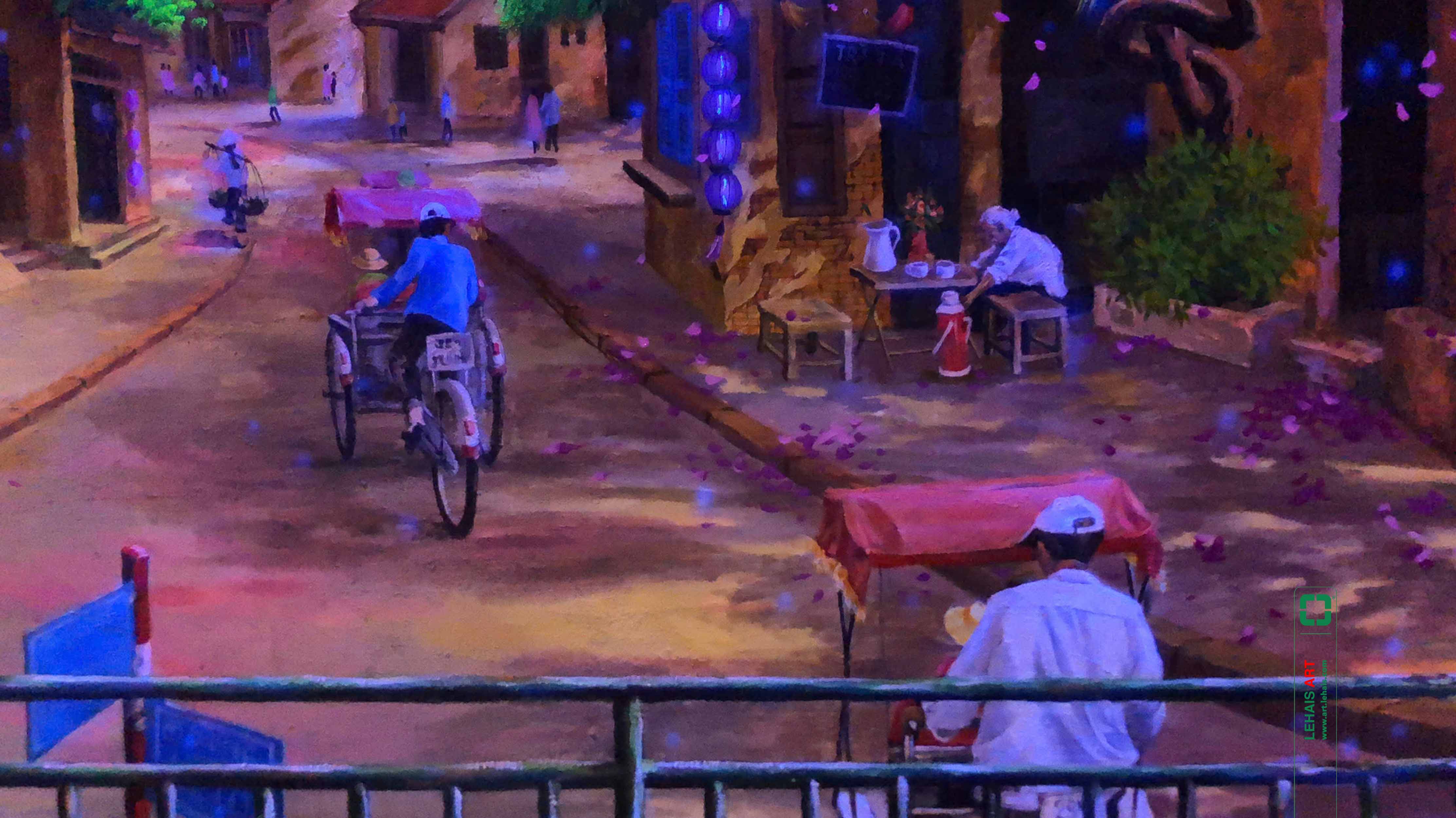 3D luminous painting depicting the scene of Vietnam's old town - TPS1LHAR