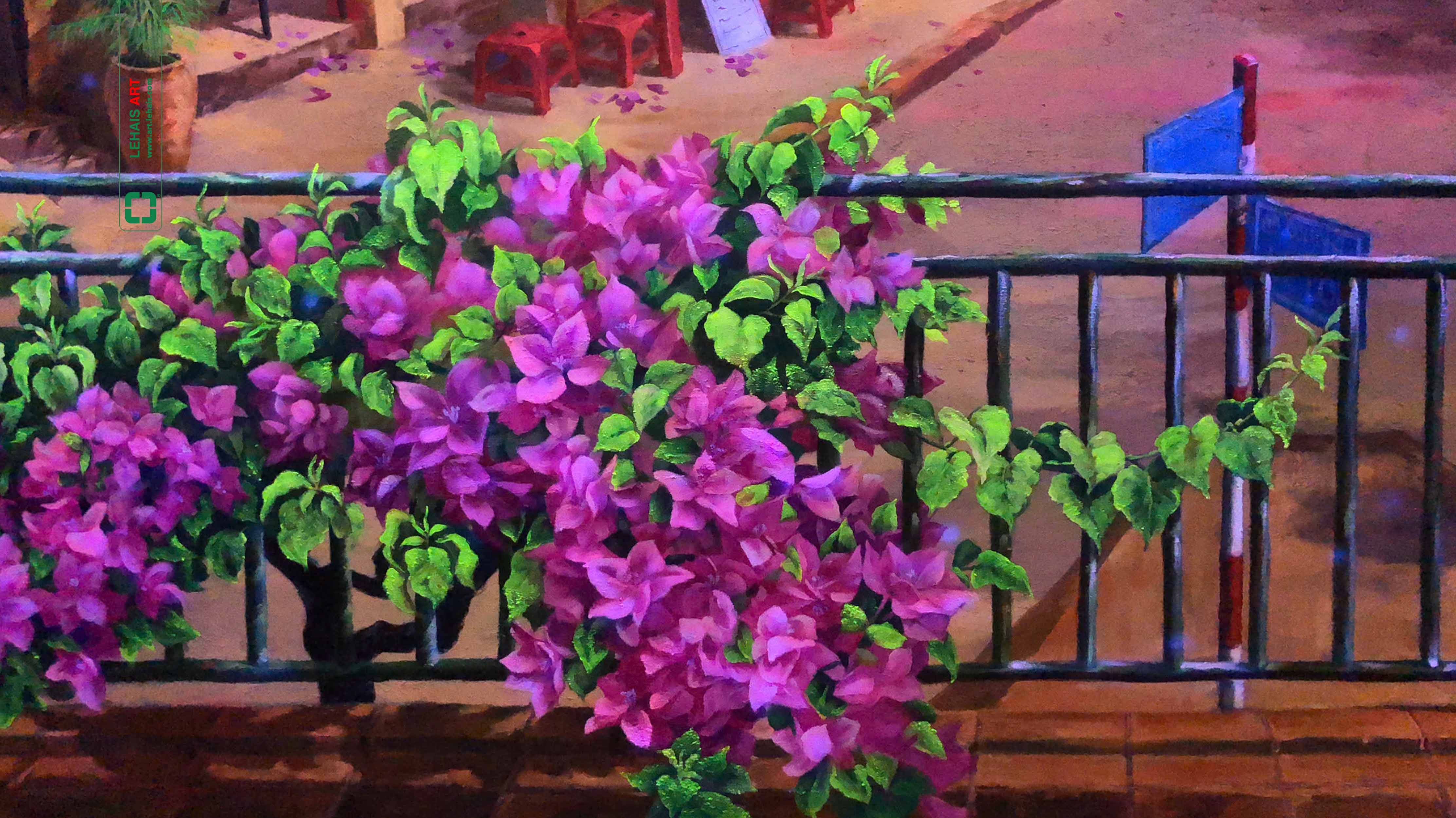 3D luminous painting depicting the scene of Vietnam's old town - TPS1LHAR