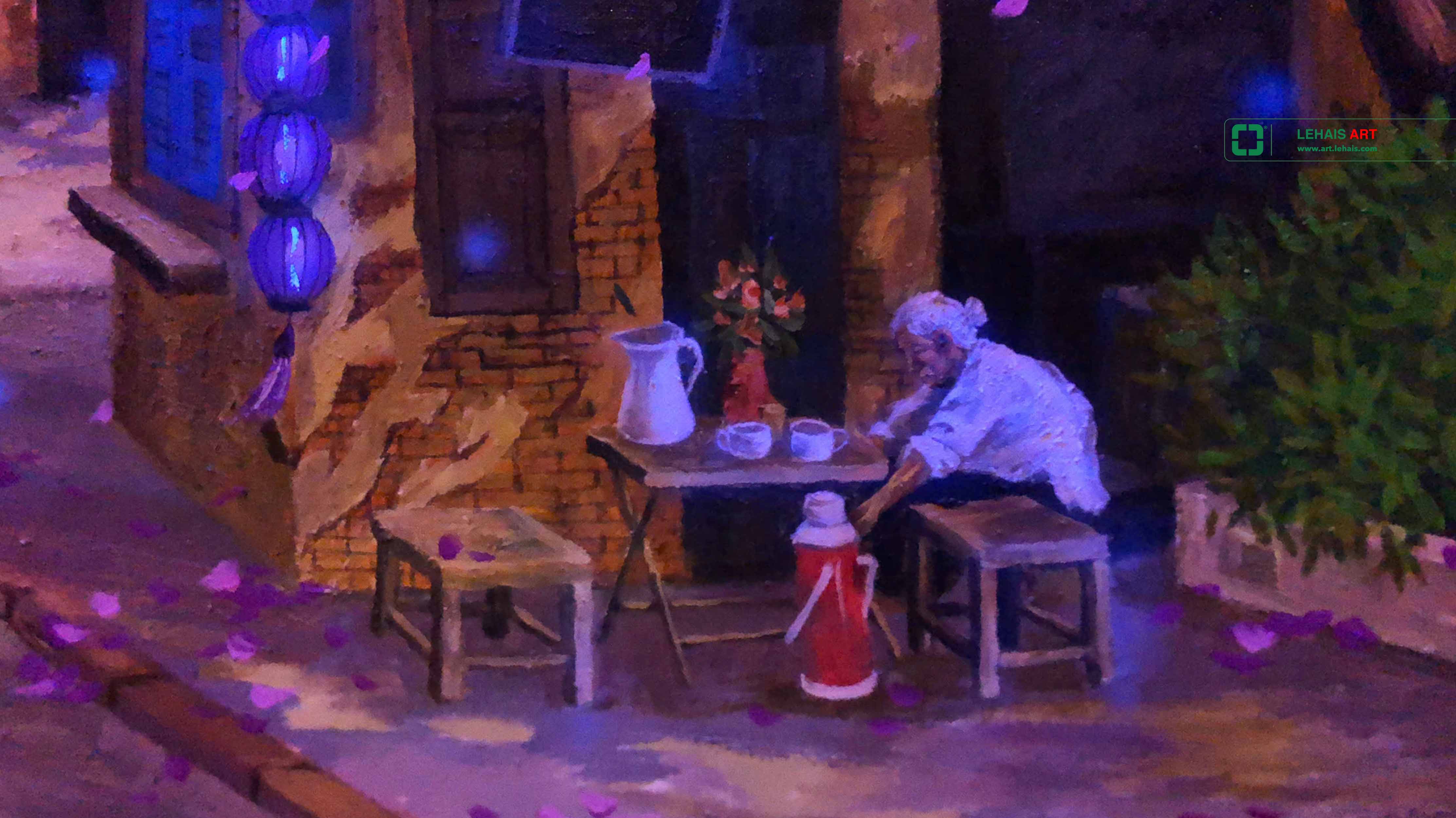 3D luminous painting depicting the scene of Vietnam's old town - TPS1LHAR
