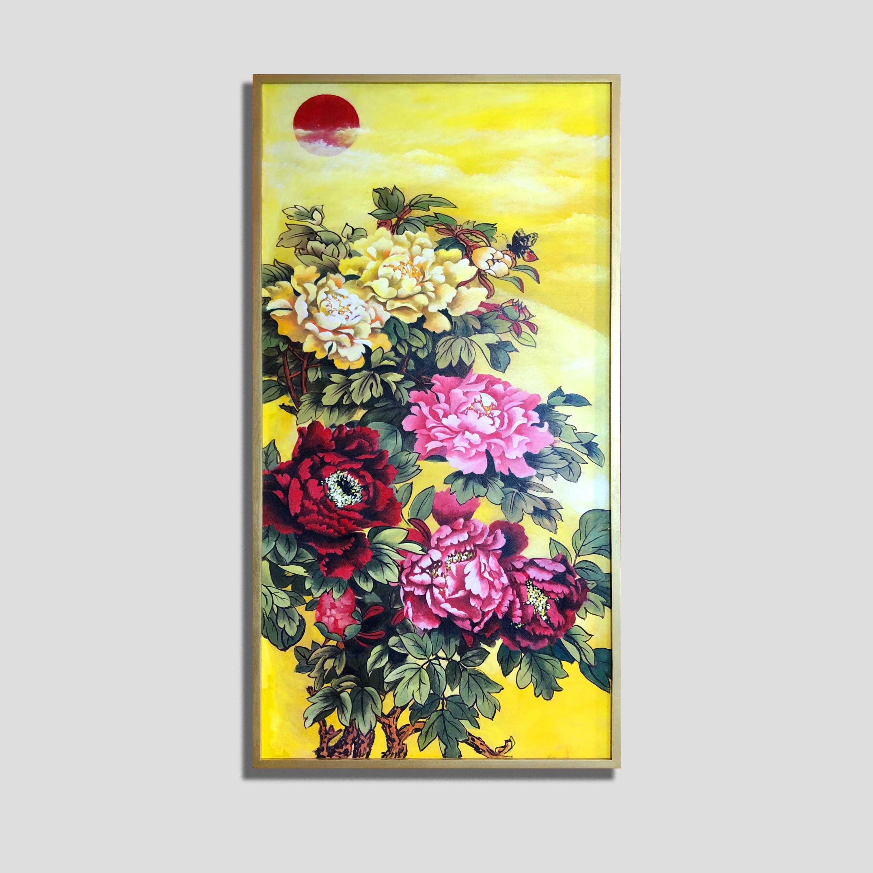 Peony painting painted with high quality acrylic paint - TSA12LHAR
