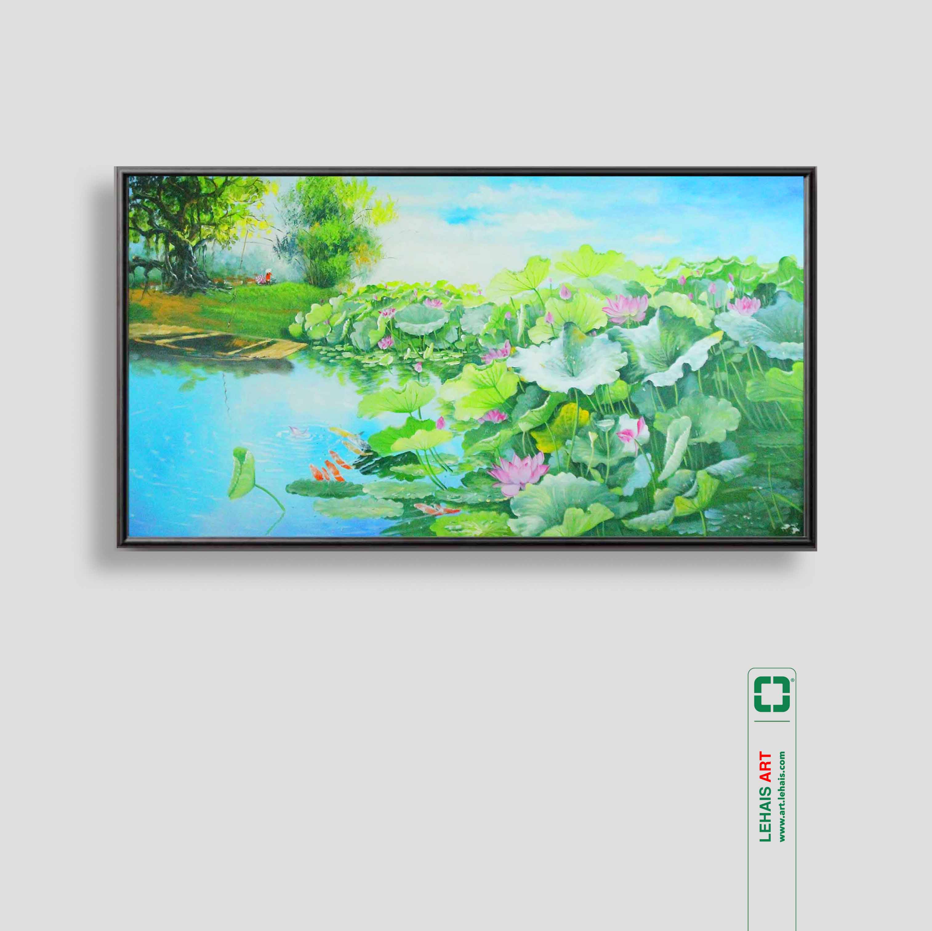 Lotus oil painting - TSD25LHAR