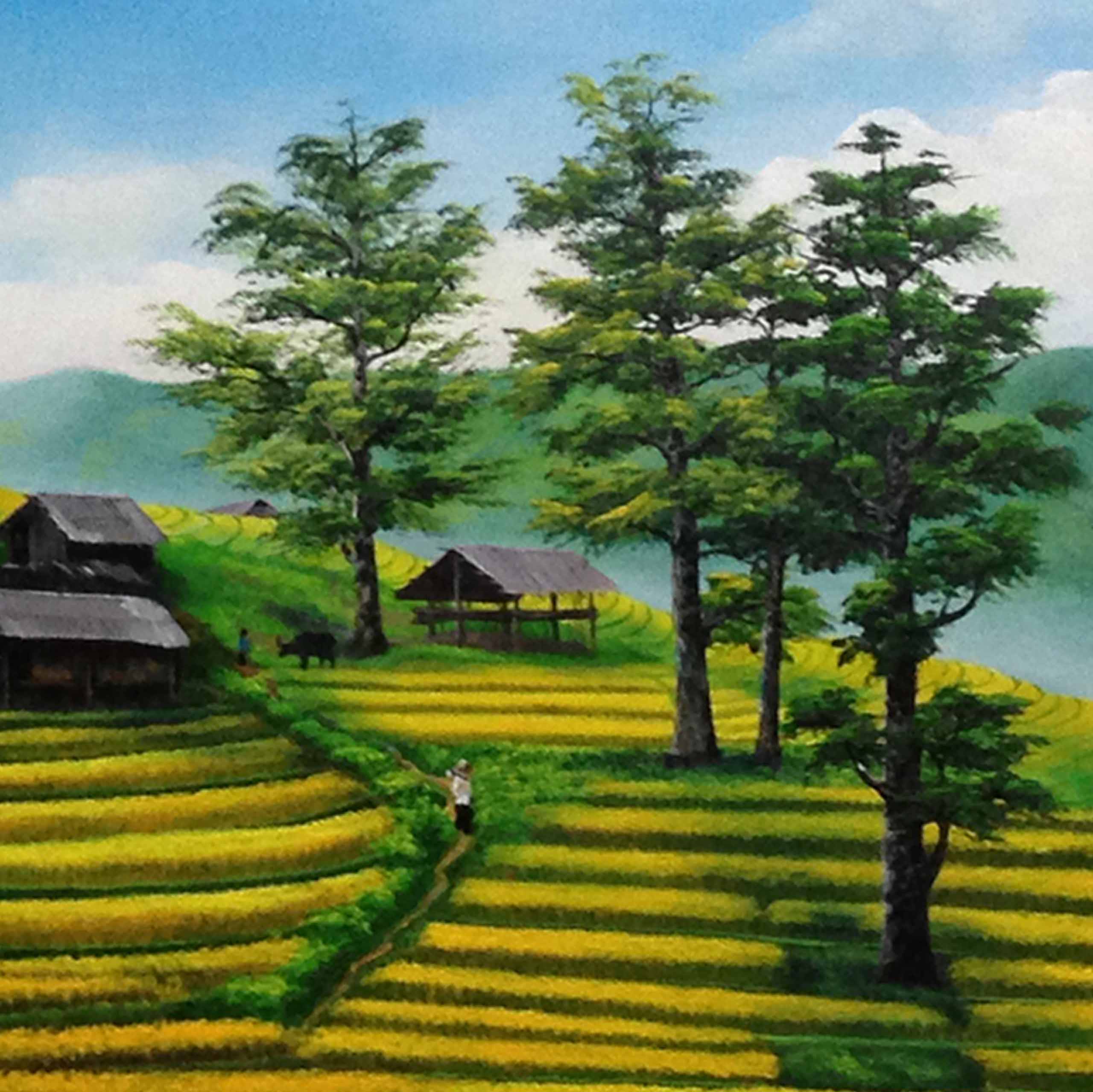 Tranh Sơn Dầu Phong Cảnh Tây Bắc Việt Nam - Tsd281Lhar - Lehais Art