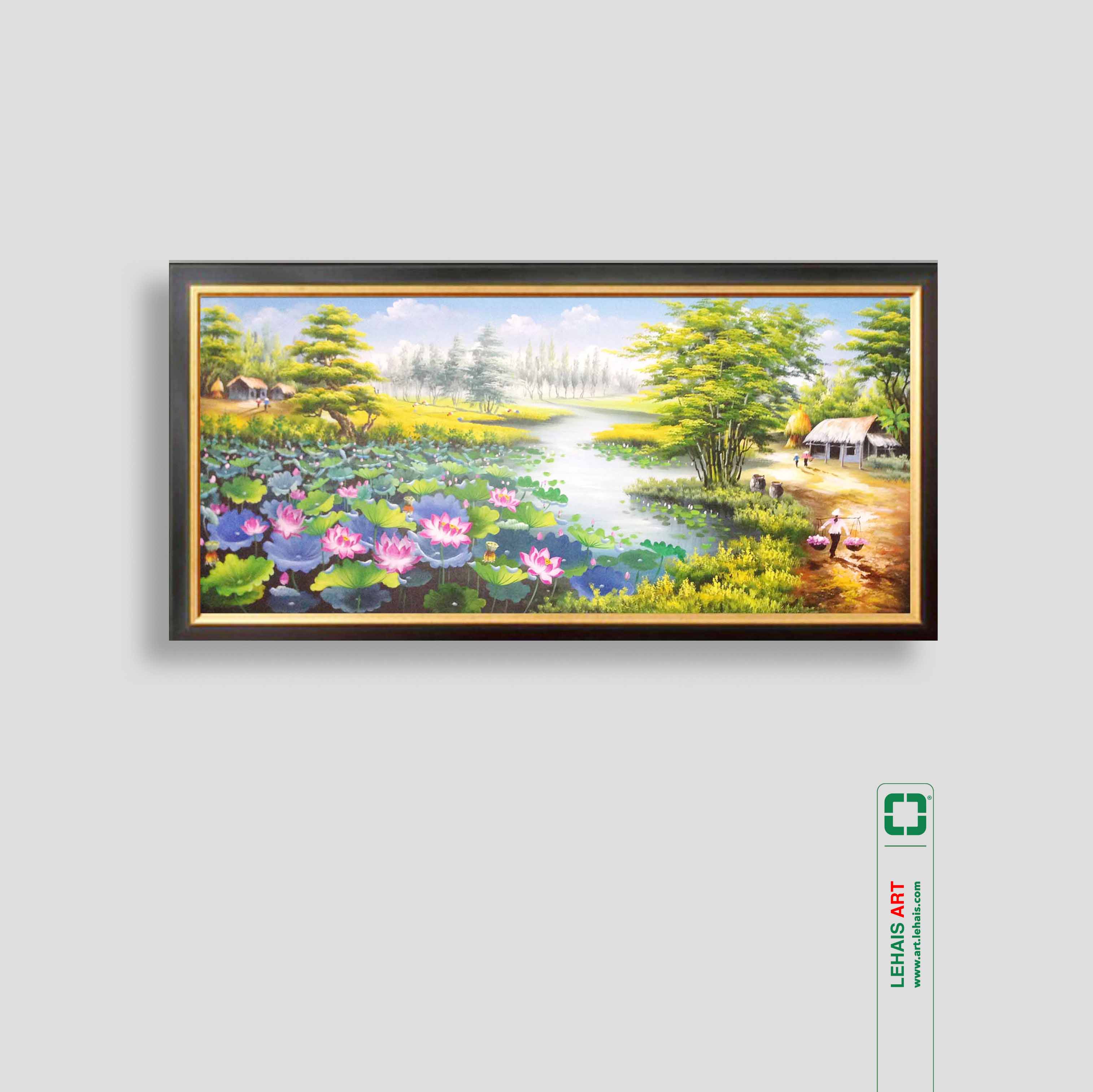 Lotus oil painting - TSD296LHAR