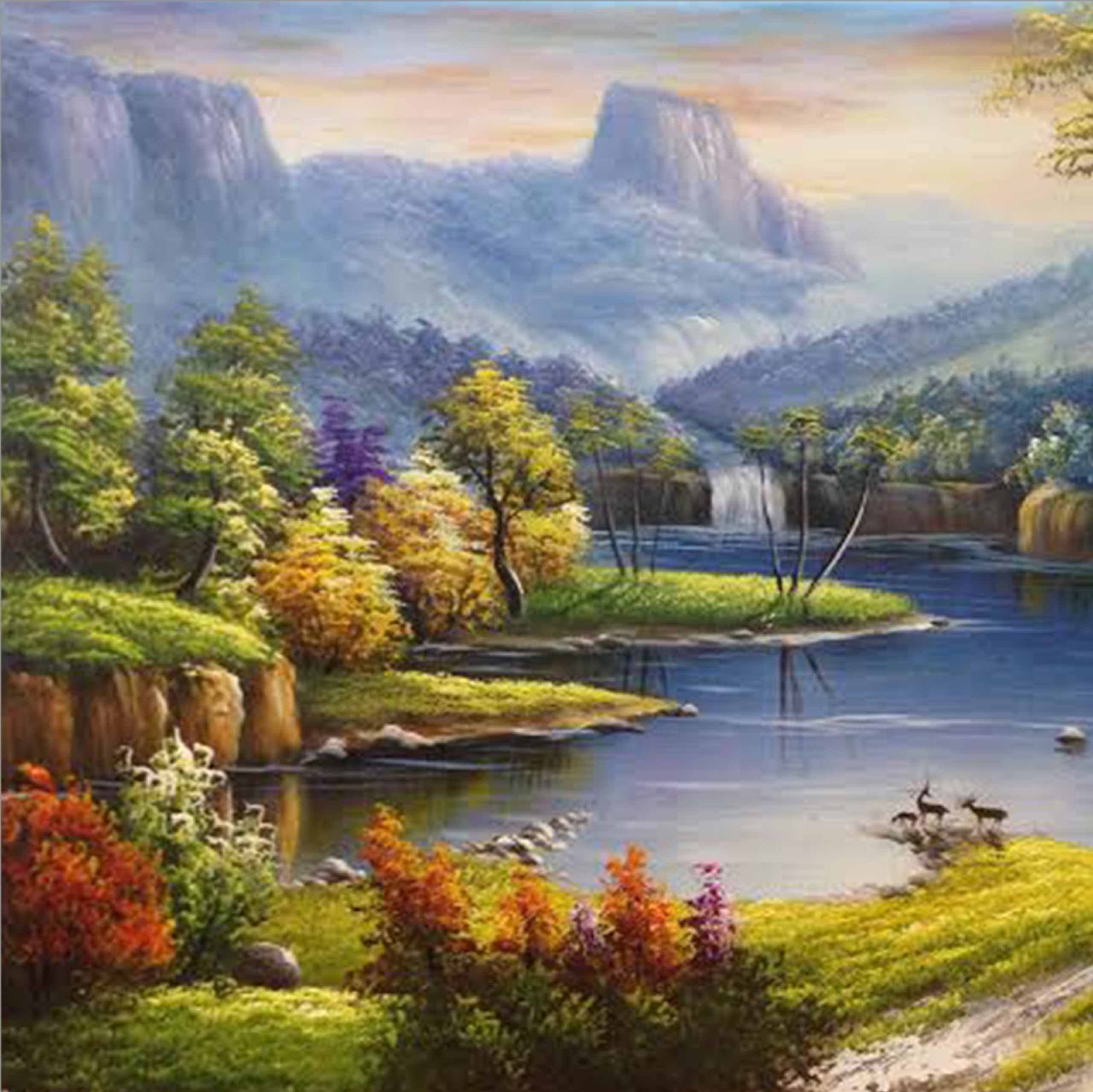 Tranh sơn dầu phong cảnh nước ngoài - TSD301LHAR - LEHAIS ART