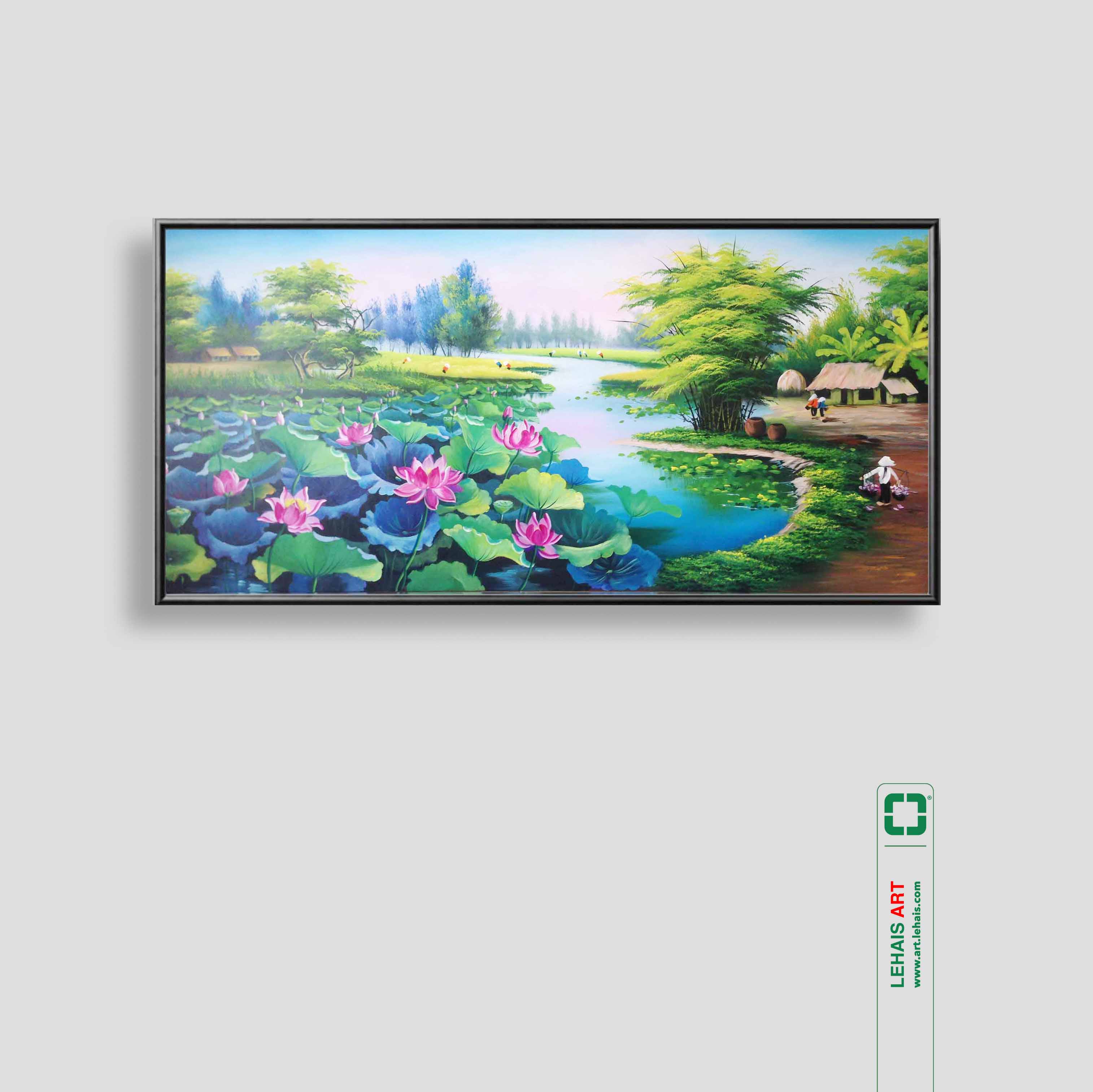 Lotus oil painting - TSD323LHAR