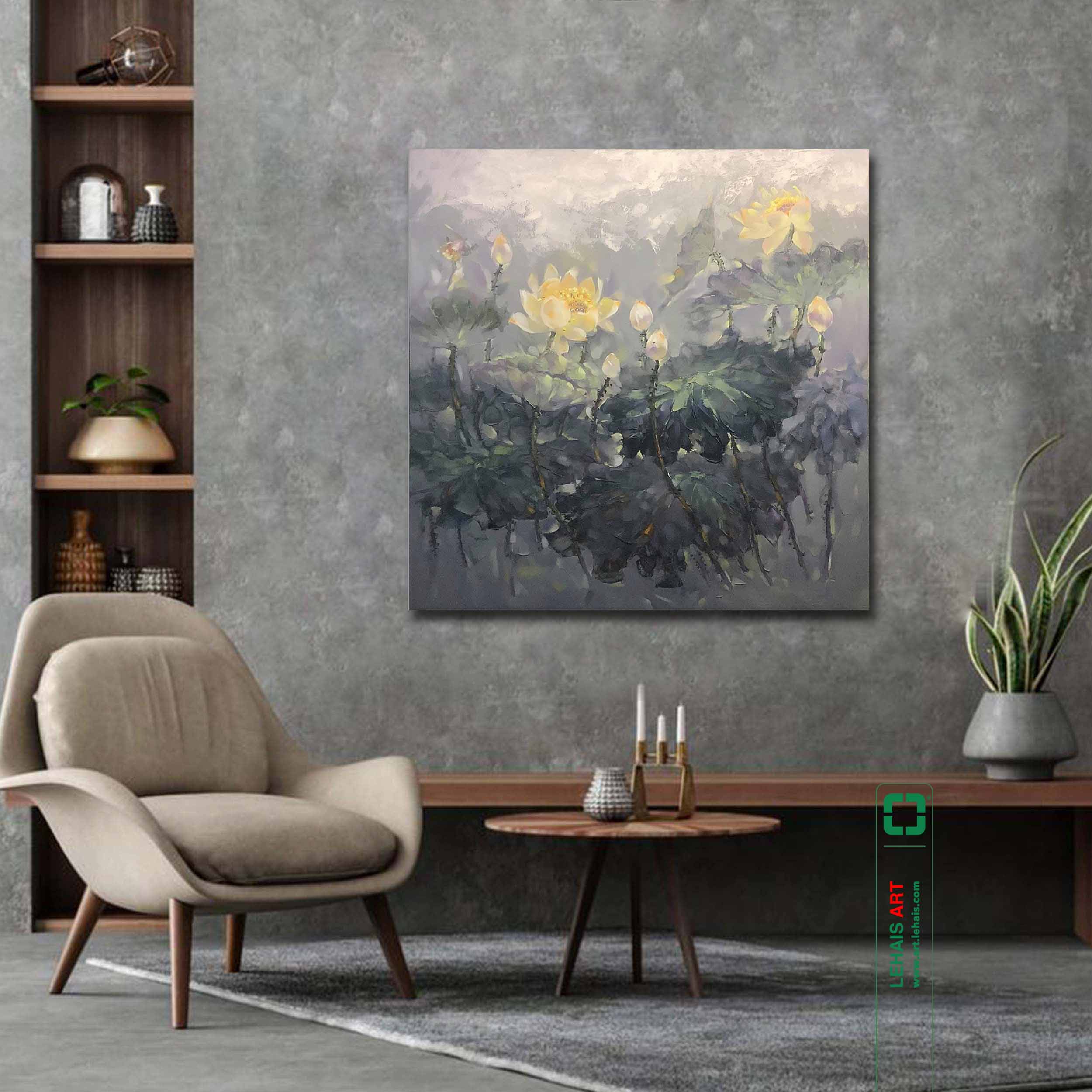 Oil painting HOA SEN - TSD328LHAR