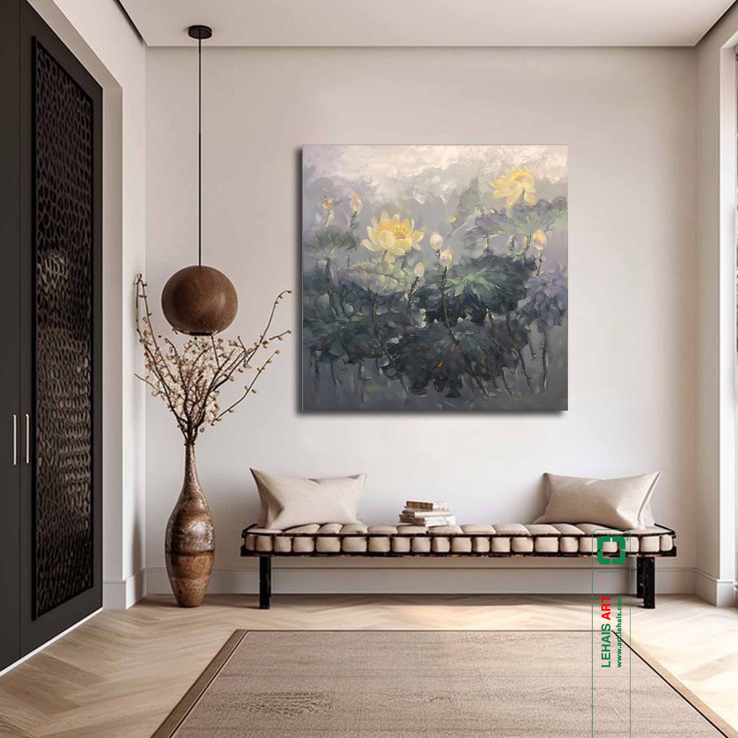 Oil painting HOA SEN - TSD328LHAR