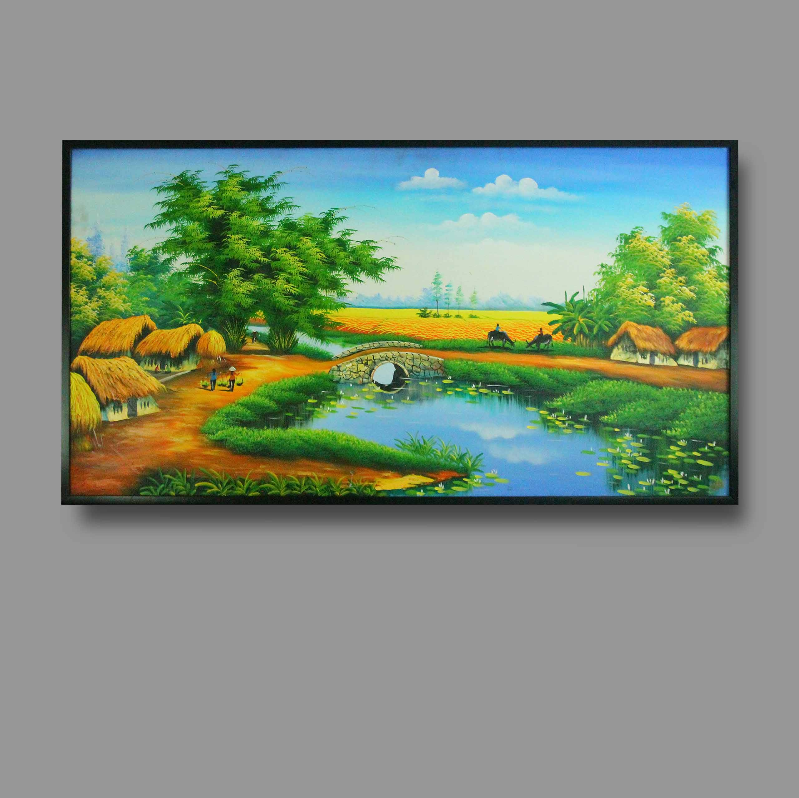 Oil painting of Vietnamese countryside lanscape - TSD32LHAR