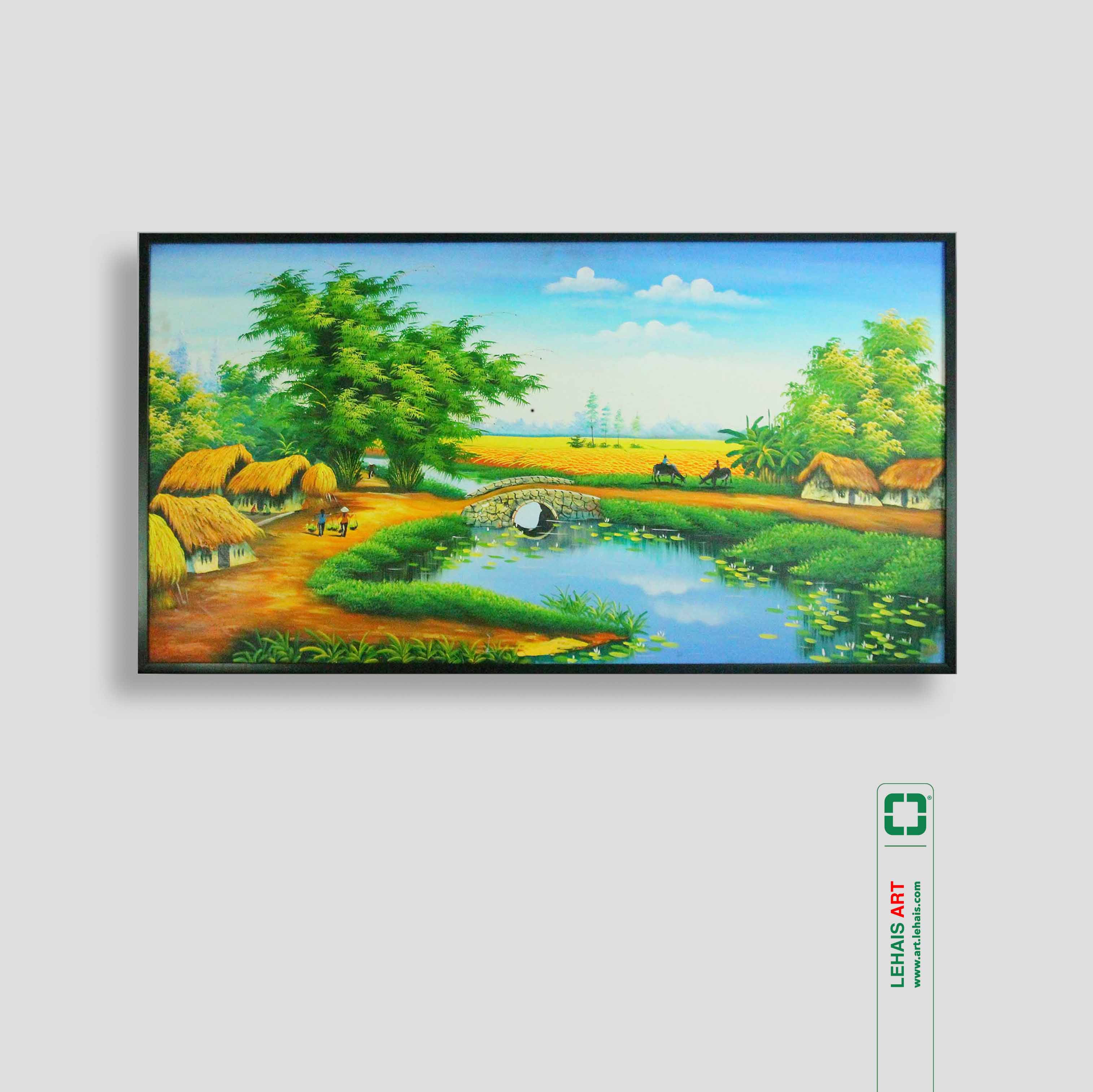 Oil painting of Vietnamese countryside lanscape - TSD32LHAR
