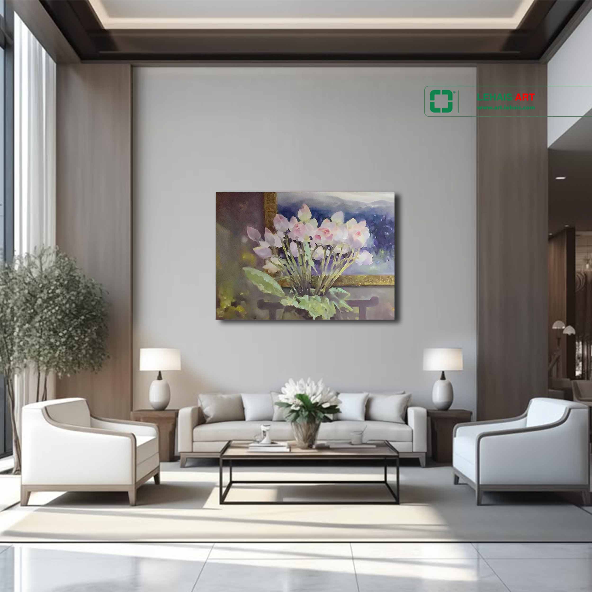Oil painting works HOA SEN - TSD331LHAR