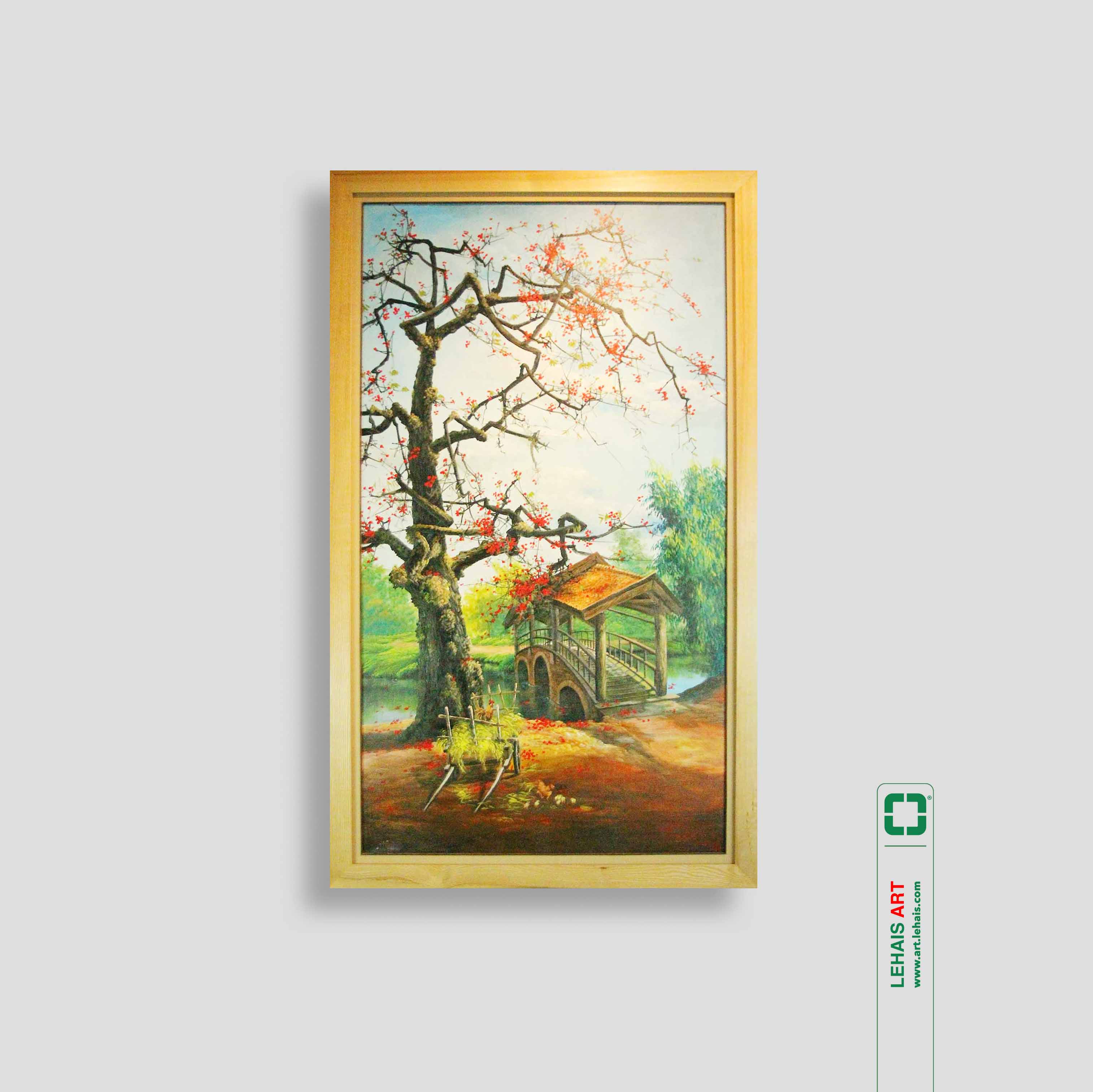 Landscape oil painting for village landscape works Net Xua - TSD45LHAR