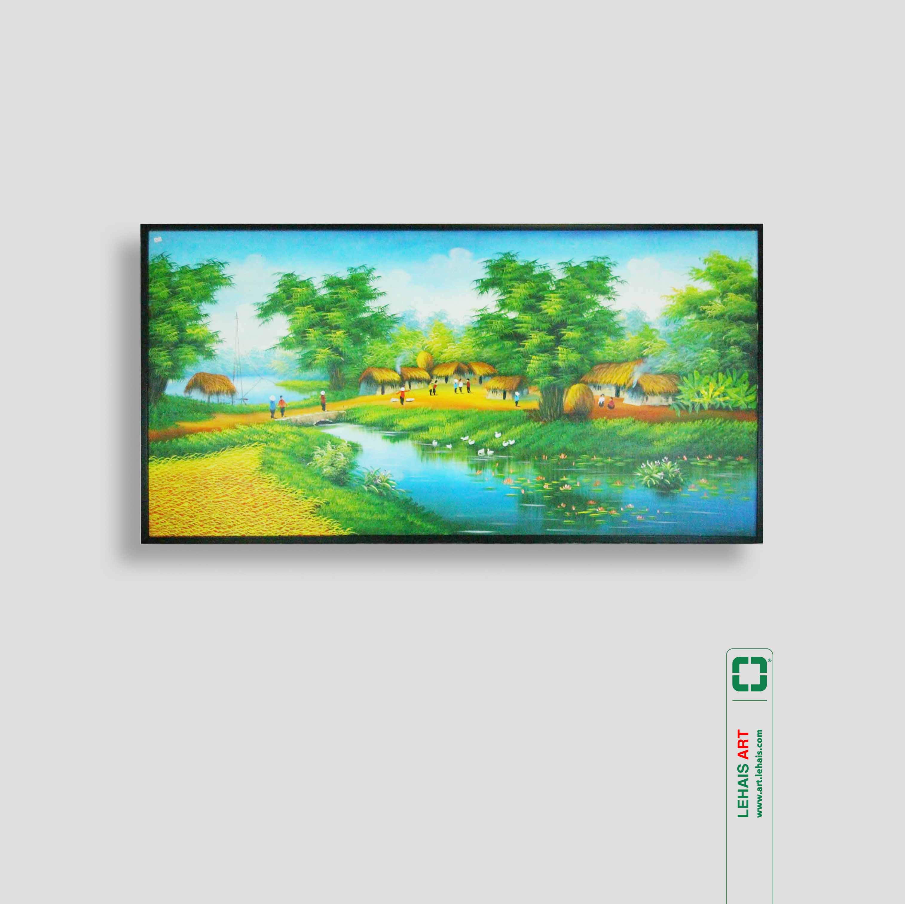 Oil painting of Vietnamese countryside lanscape - TSD49LHAR