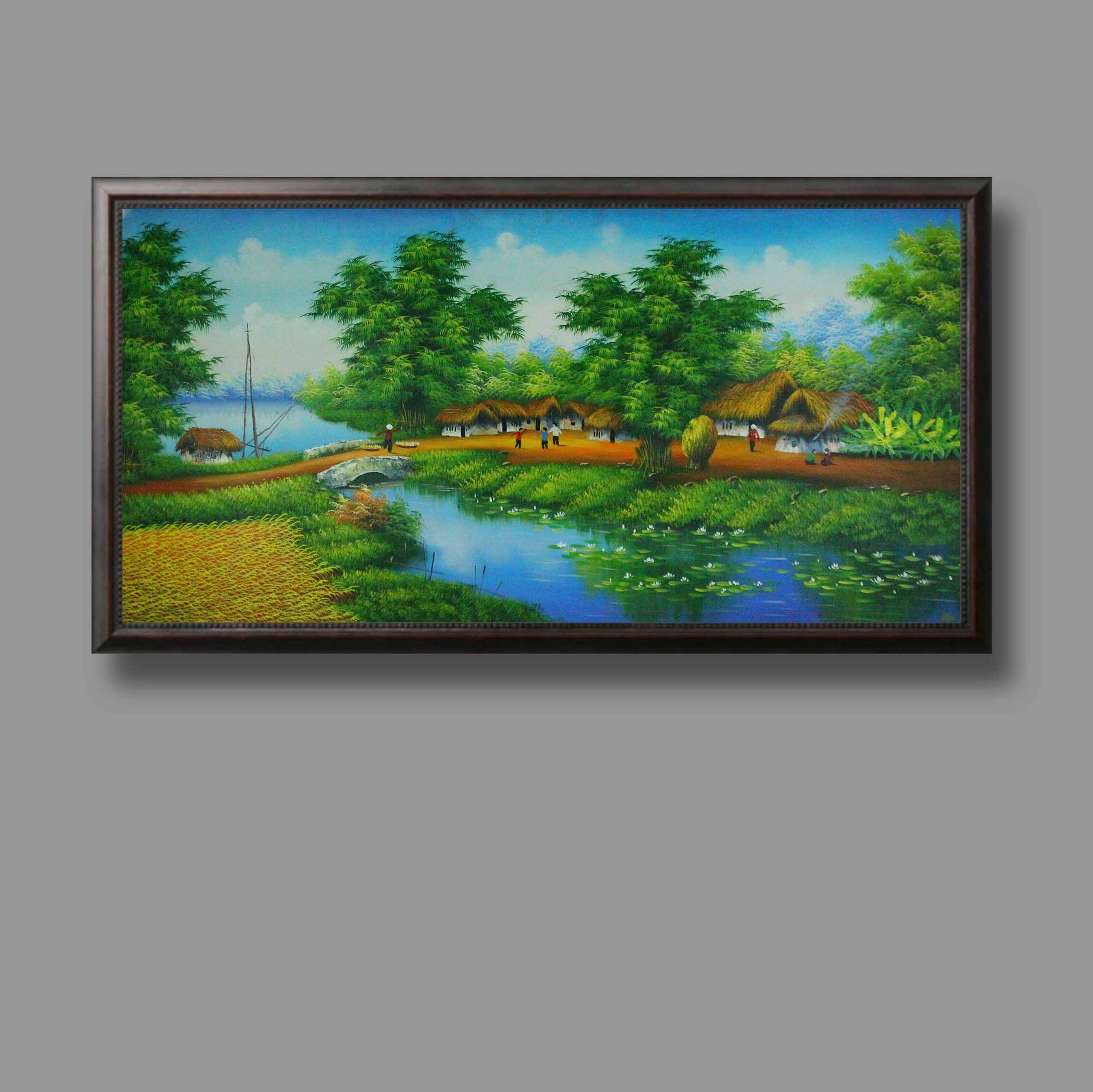 Oil painting of Vietnamese countryside lanscape - TSD57LHAR