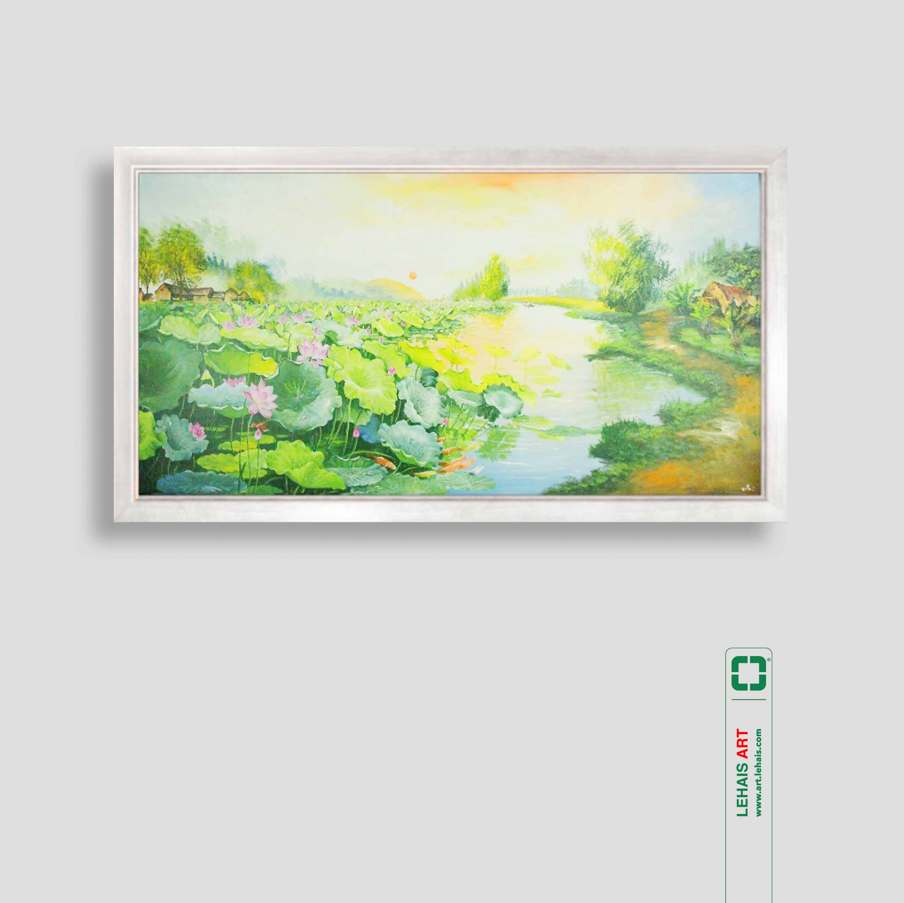 Lotus oil painting - TSD66LHAR