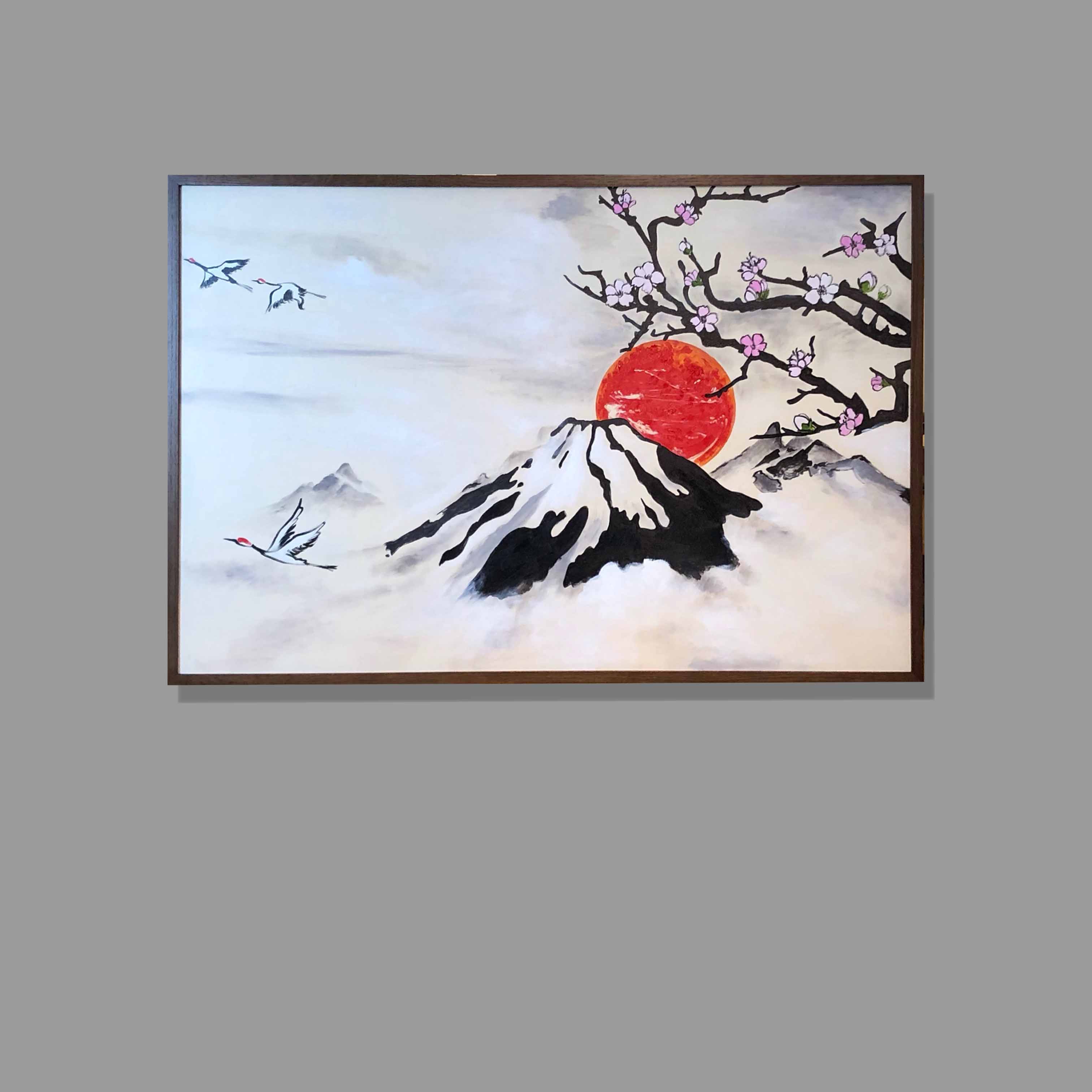 Tranh Sơn Dầu Phong Cảnh Núi Phú Sĩ Nhật Bản - Tsd565Lhar - Lehais Art