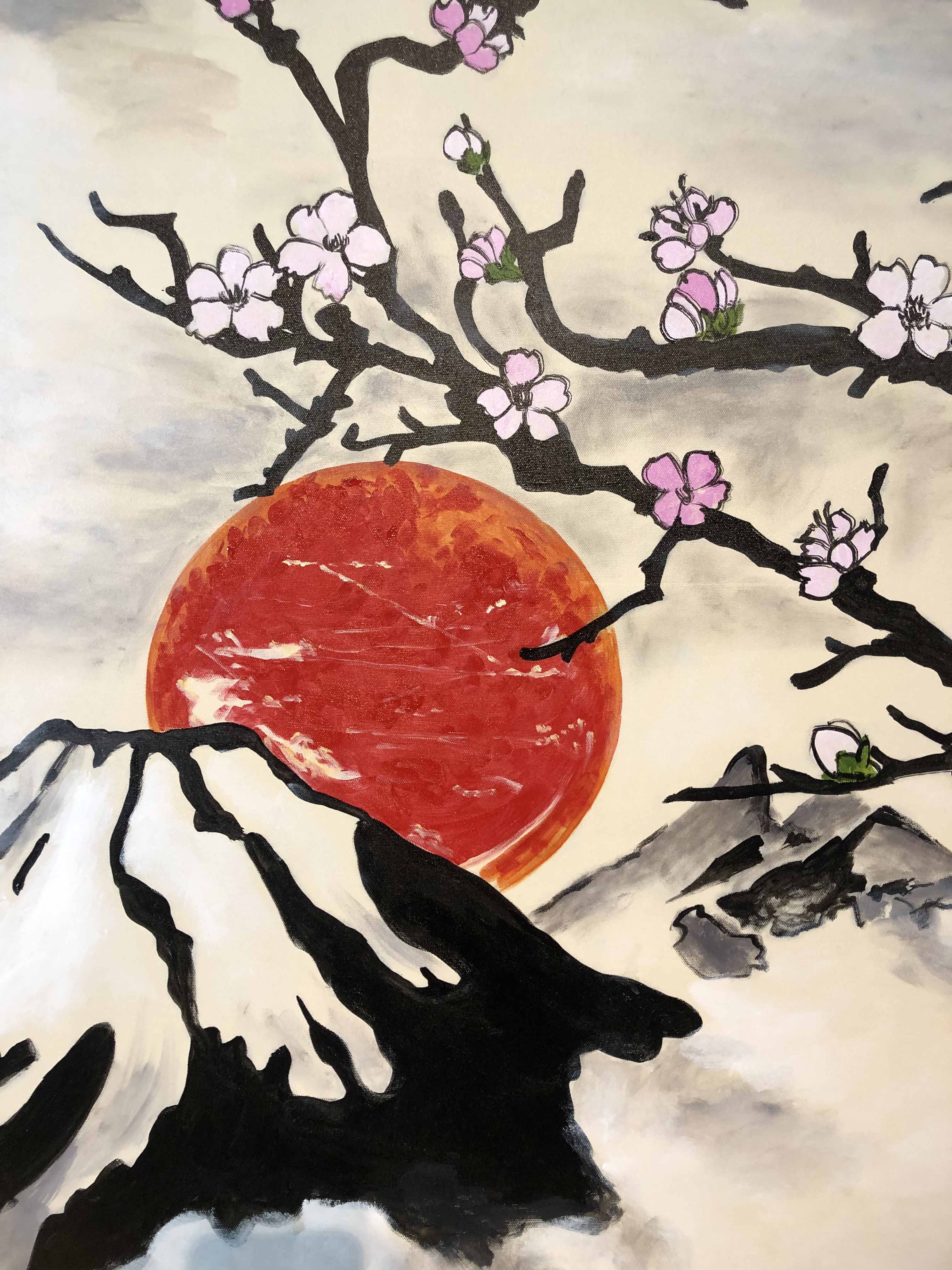 ART36 Vẽ núi Phú Sĩ với màu nước Poster colorEasy Landscape Painting  for beginners Fuji Volcano  YouTube