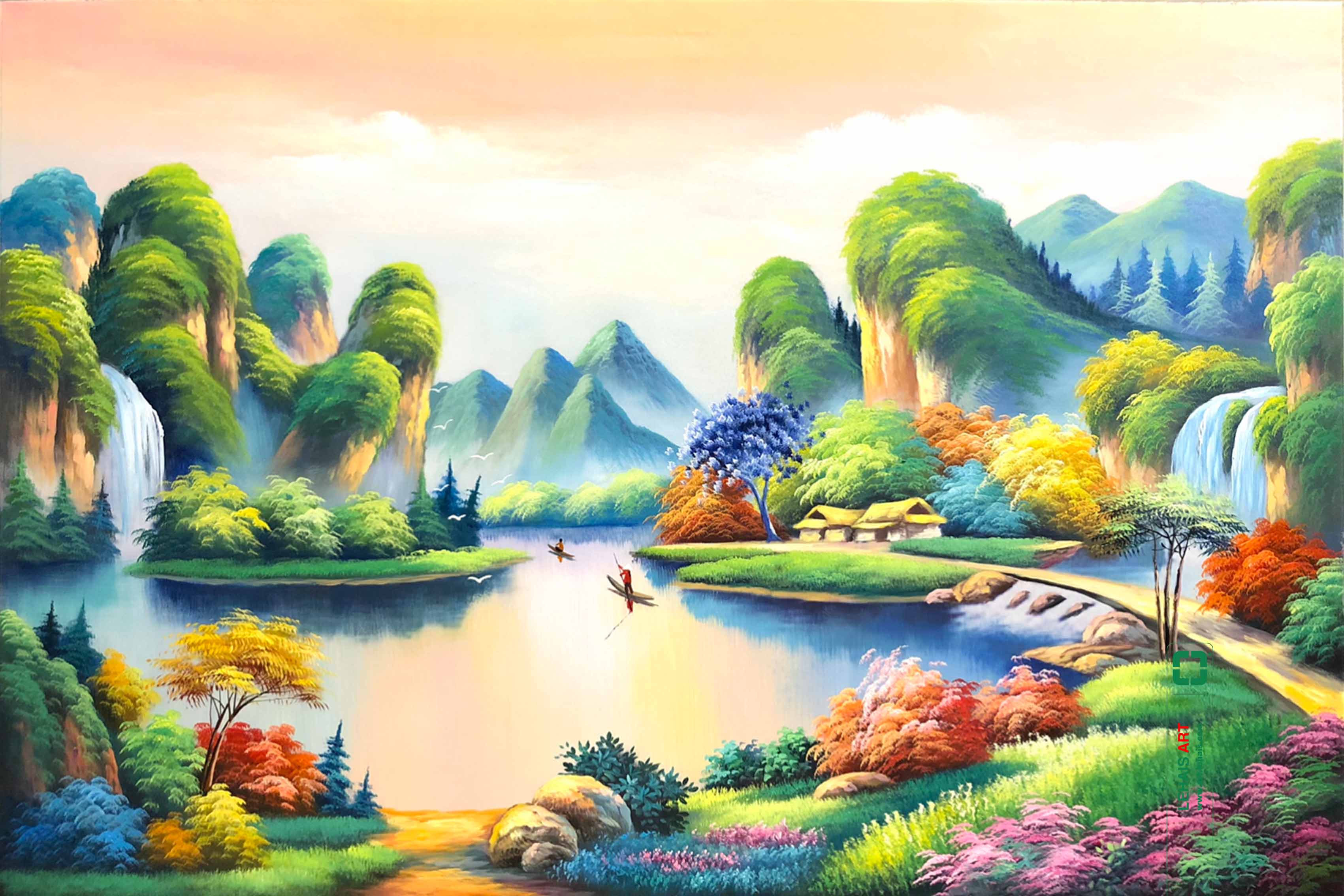 Charming landscape oil painting - TSD620LHAR