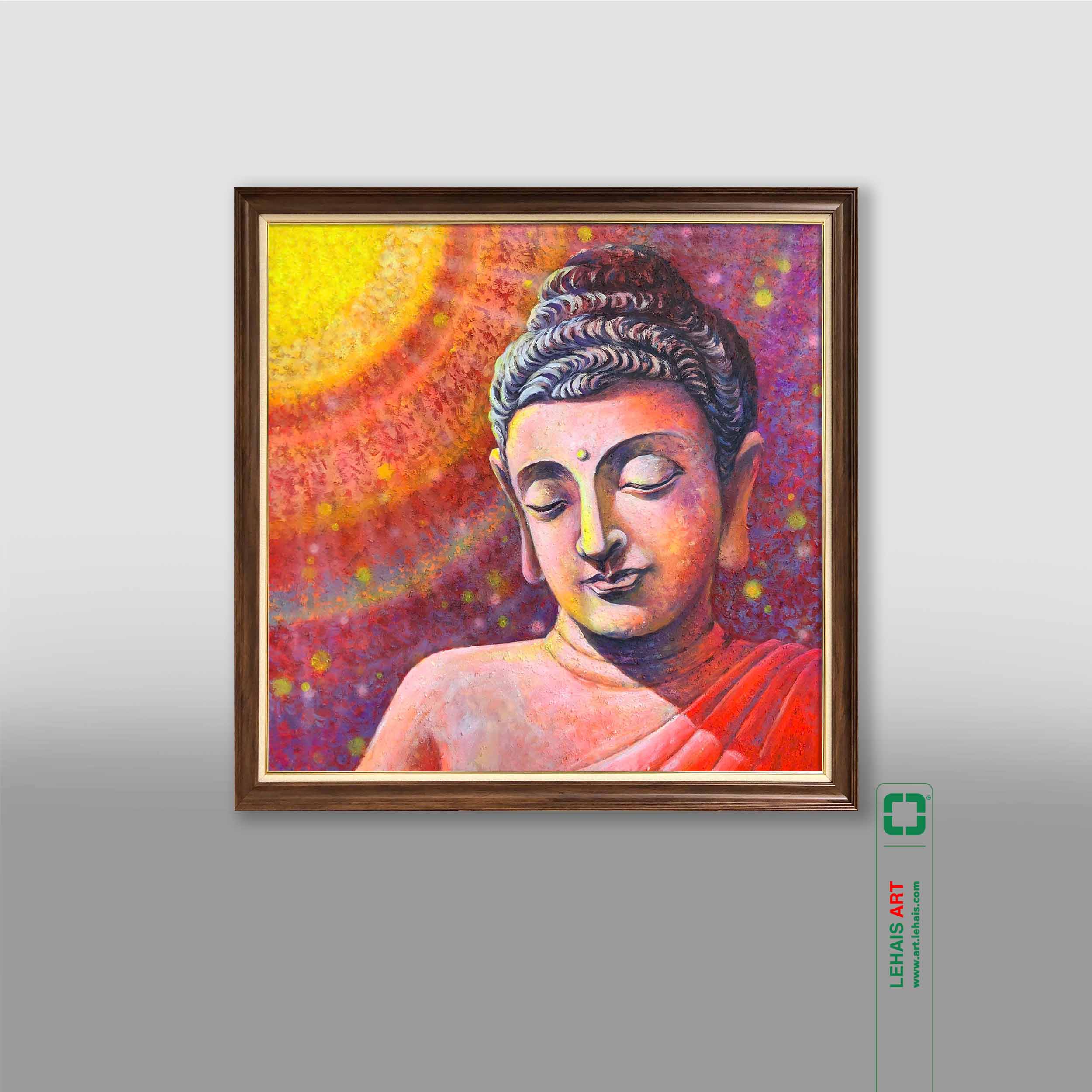 Tranh sơn dầu phát sáng vẽ Phật Thích Ca theo phong cách Hiện Đại - TSD727LHAR