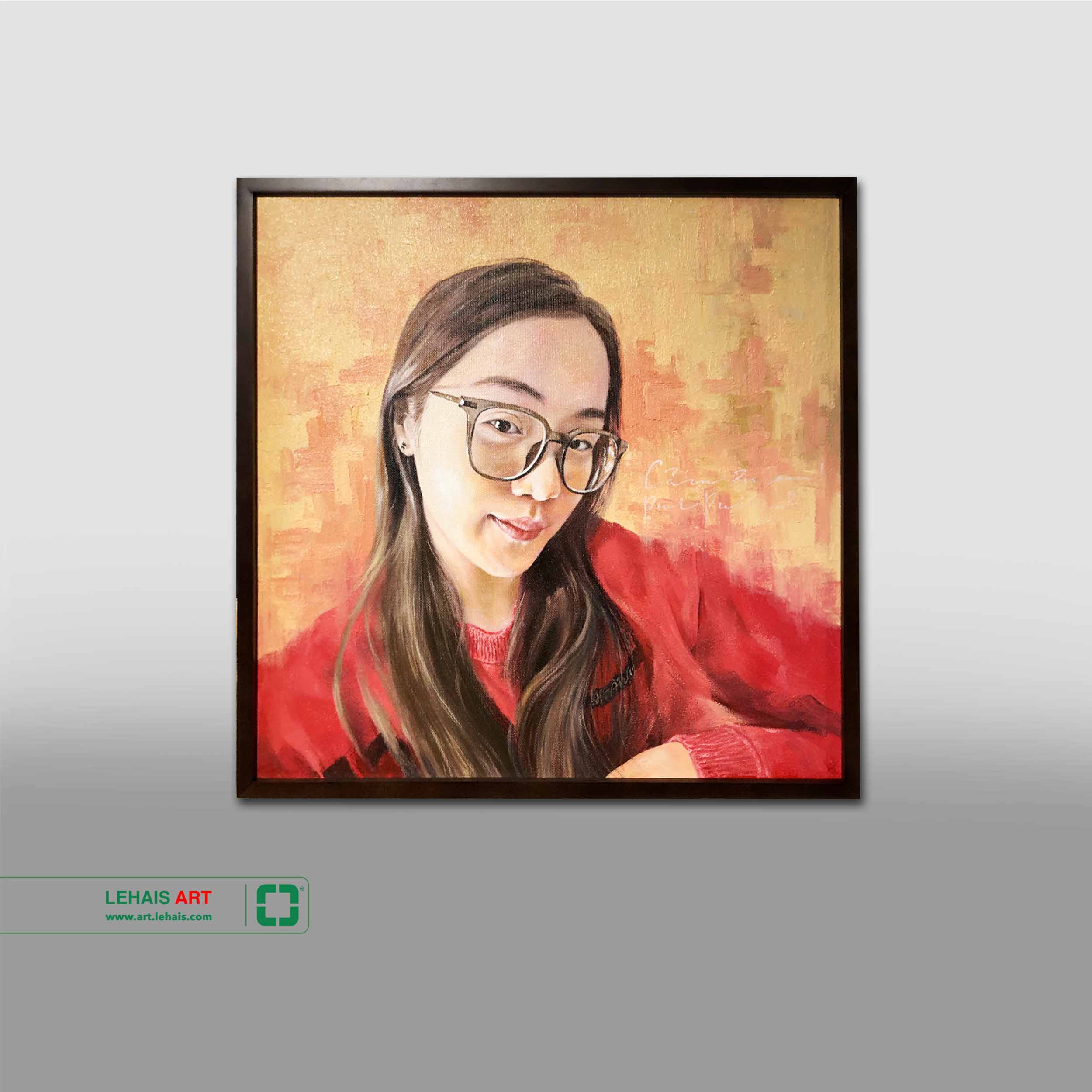 Portrait painting converted from photo to oil painting on order - TSD786LHAR