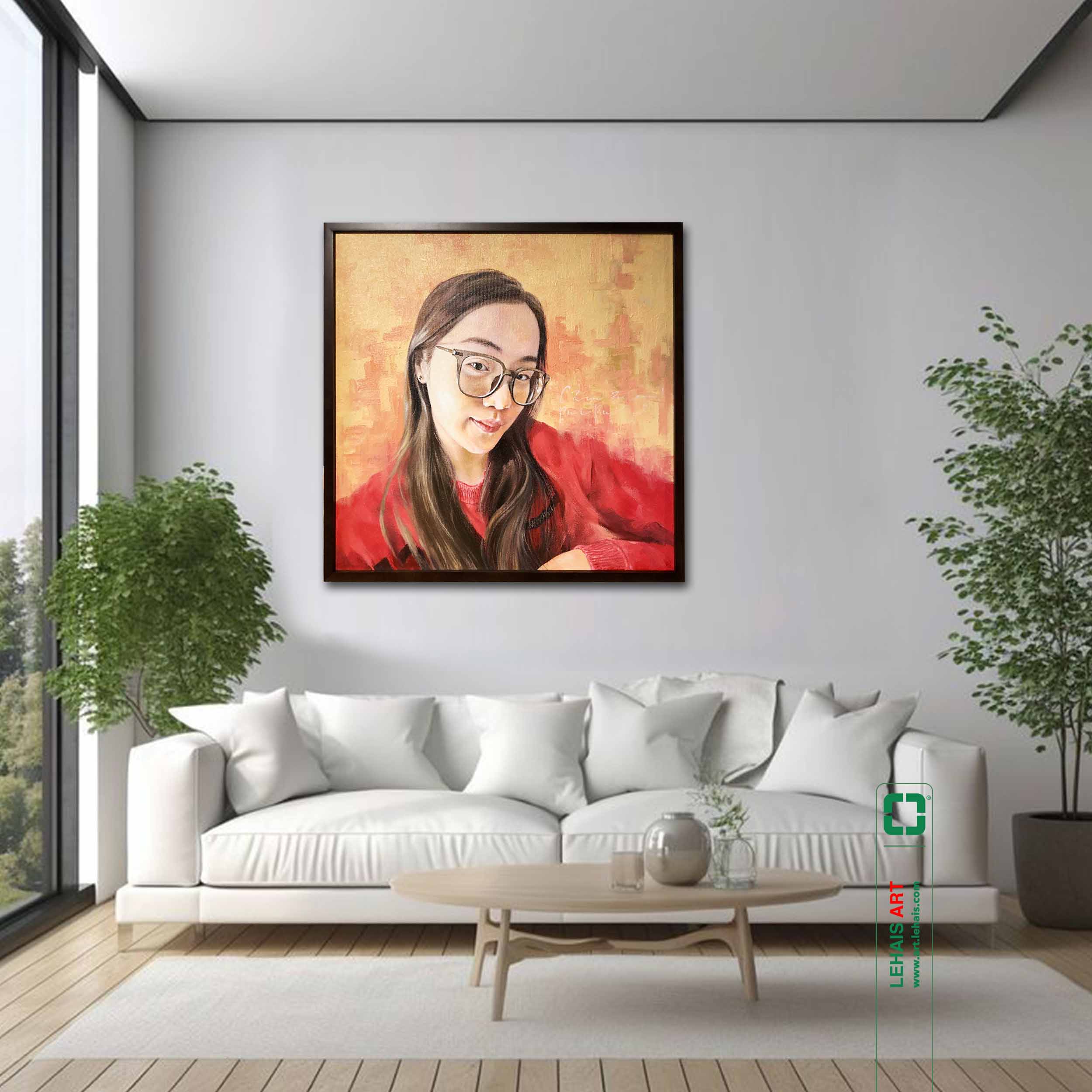 Portrait painting converted from photo to oil painting on order - TSD786LHAR