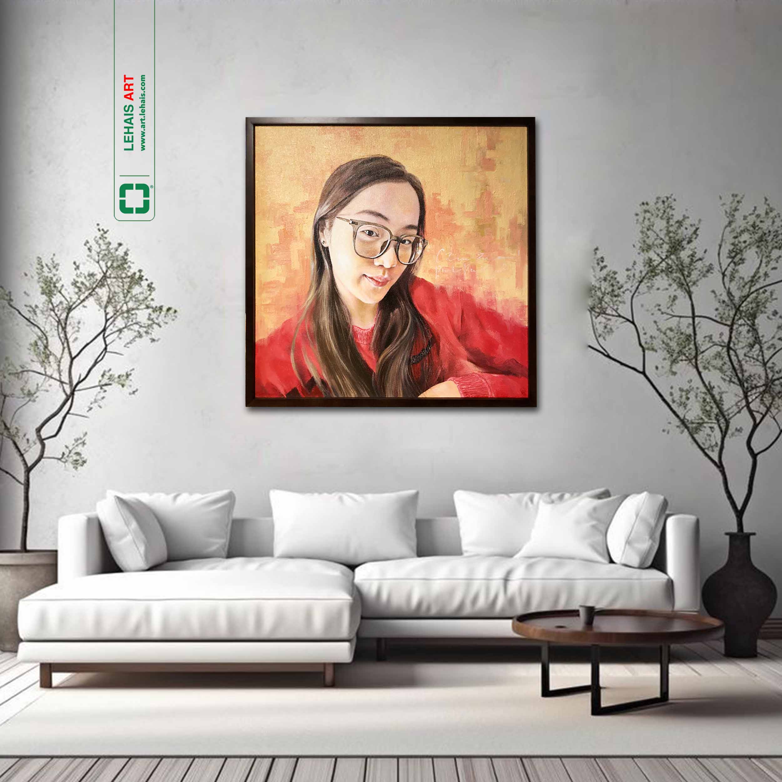 Portrait painting converted from photo to oil painting on order - TSD786LHAR