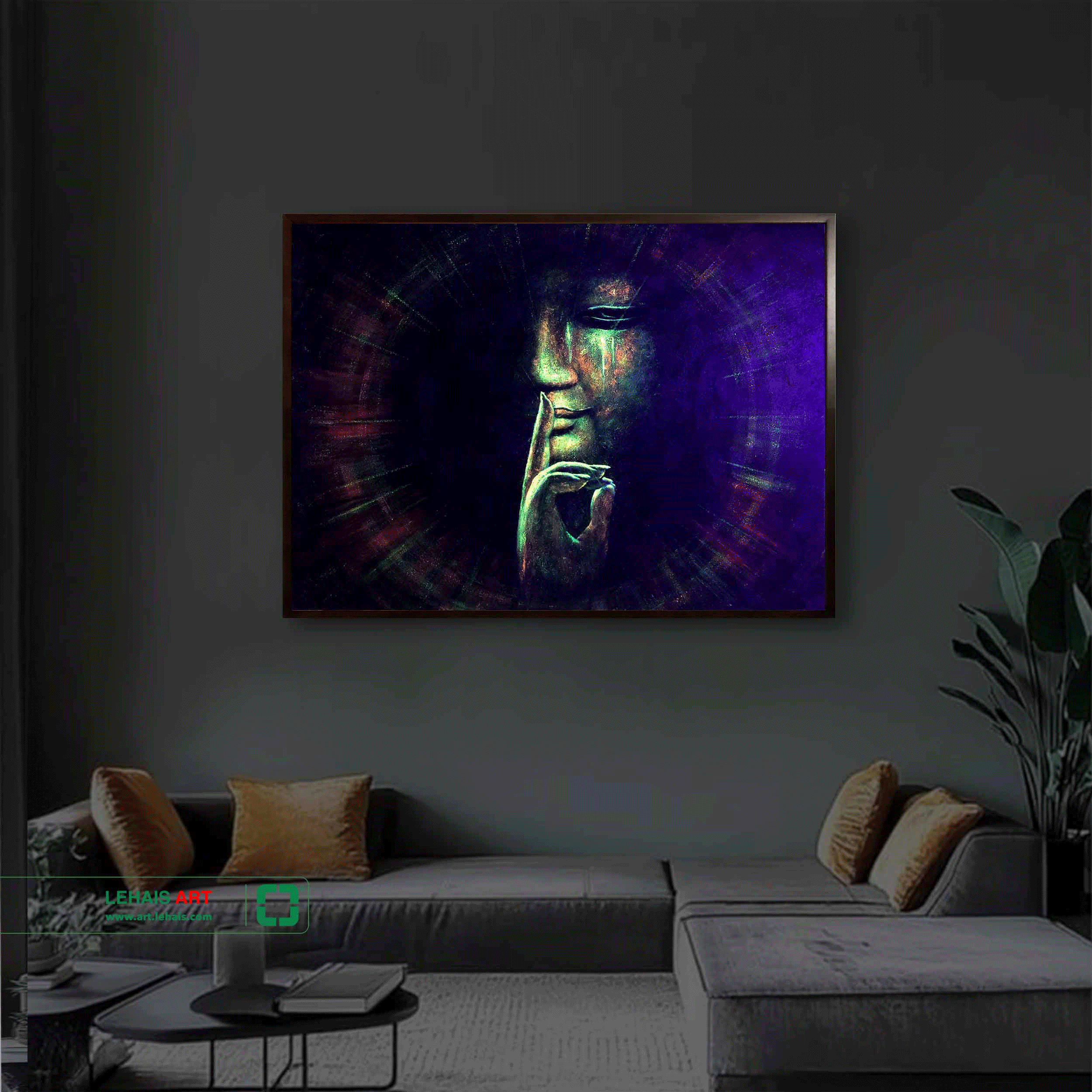Modern luminous portrait oil painting - TSD787LHAR