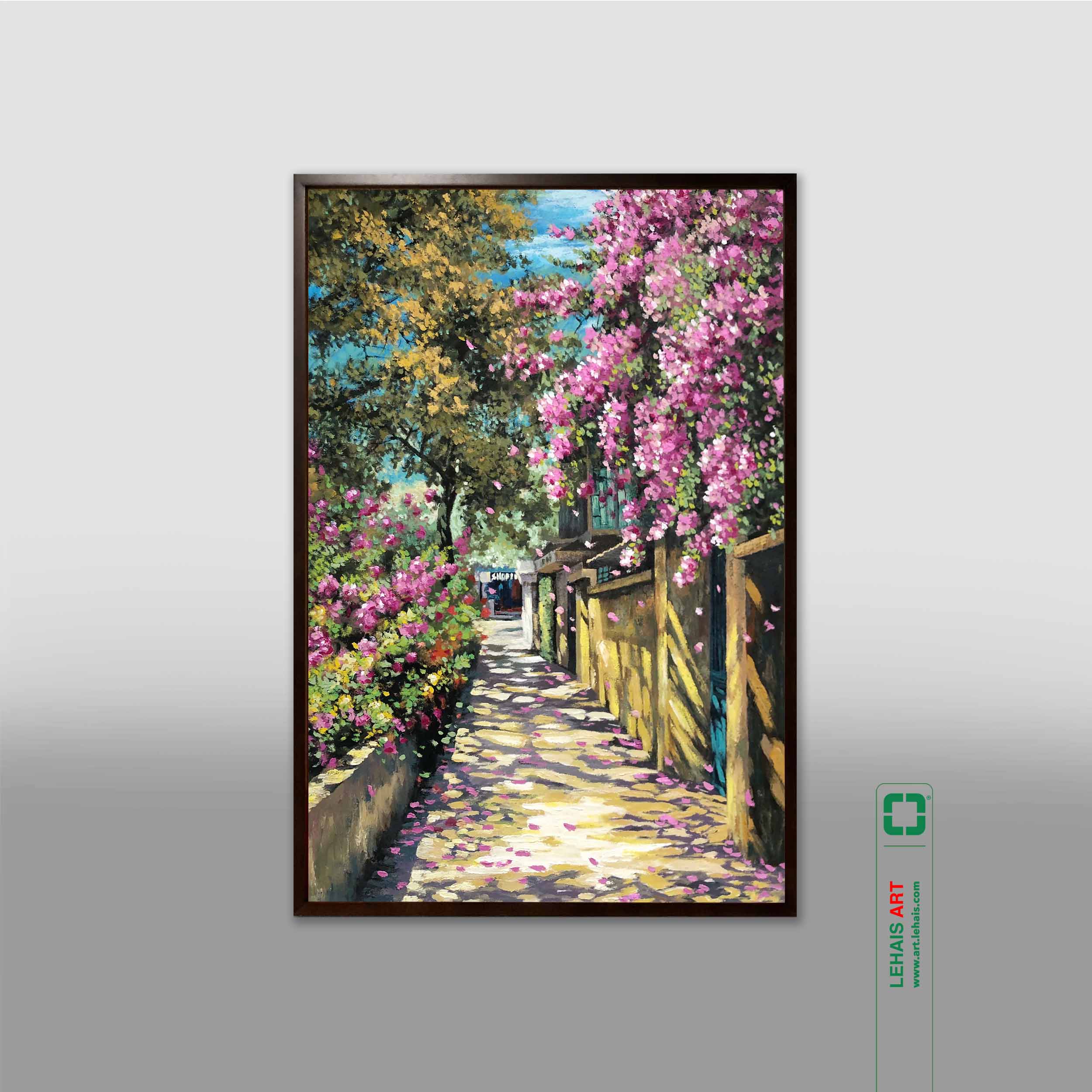 Oil painting of flower street landscape according to order - TSD789LHAR