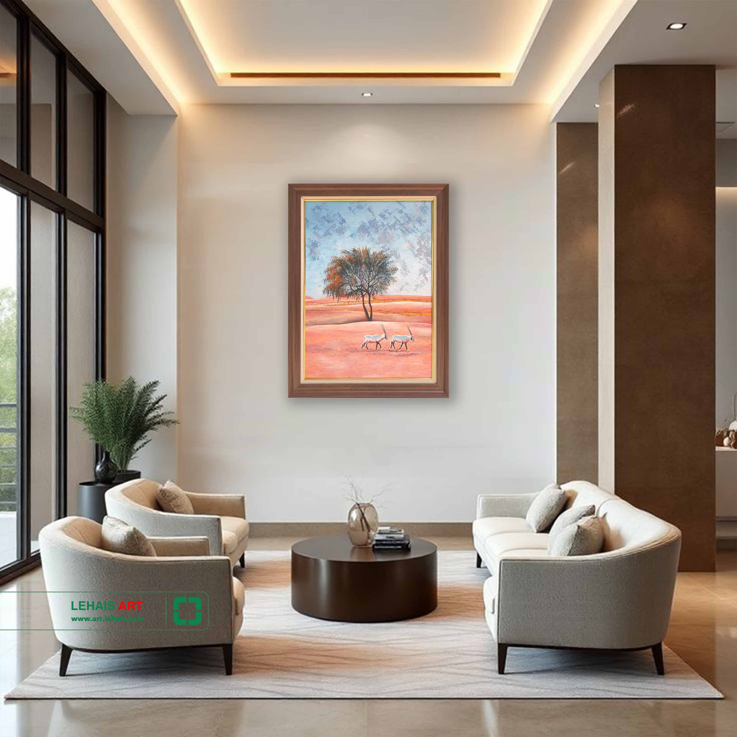 Tranh sơn dầu phong cảnh sa mạc vẽ theo đơn đặt hàng - TSD795LHAR