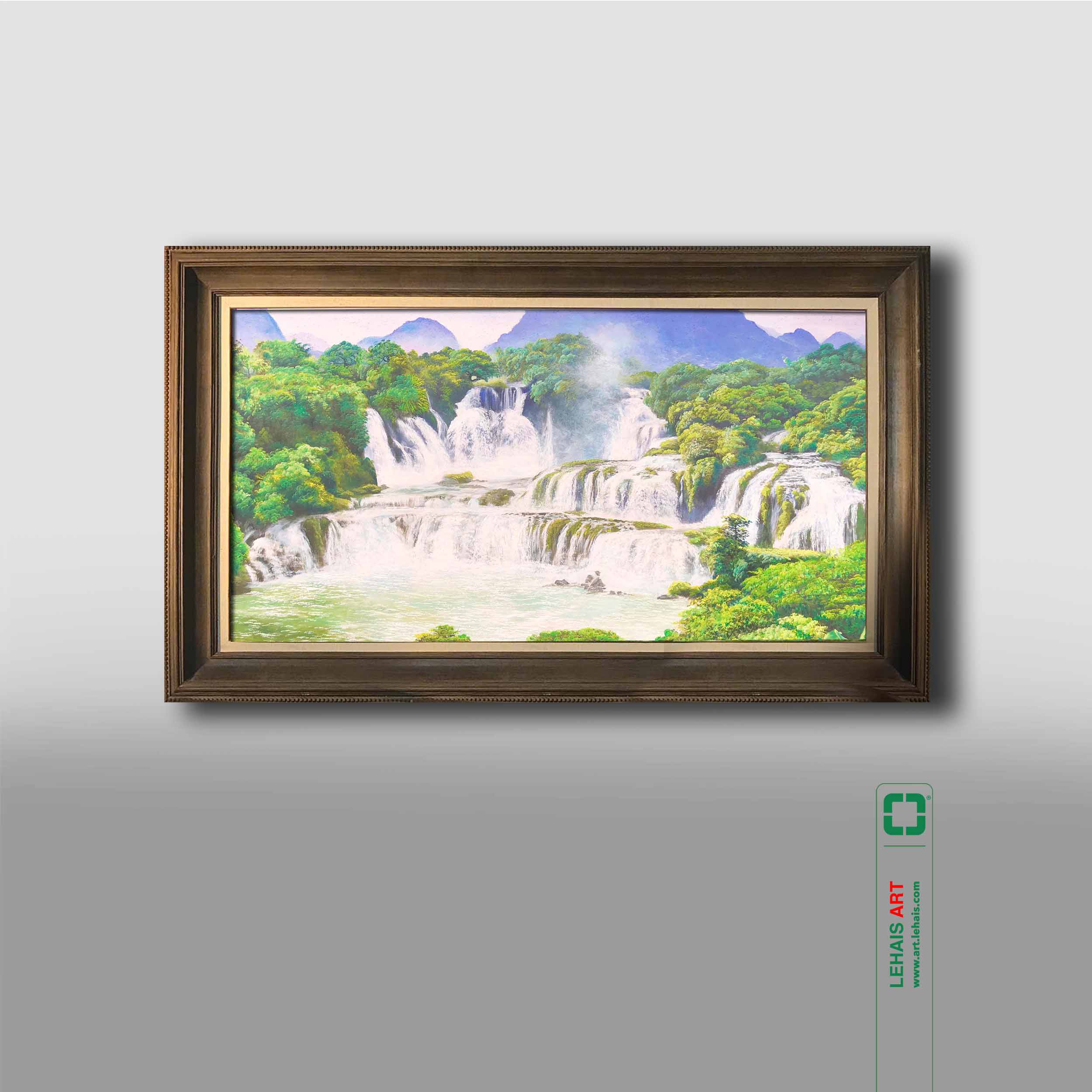 Landscape oil painting of Ban Gioc waterfall - TSD797LHAR