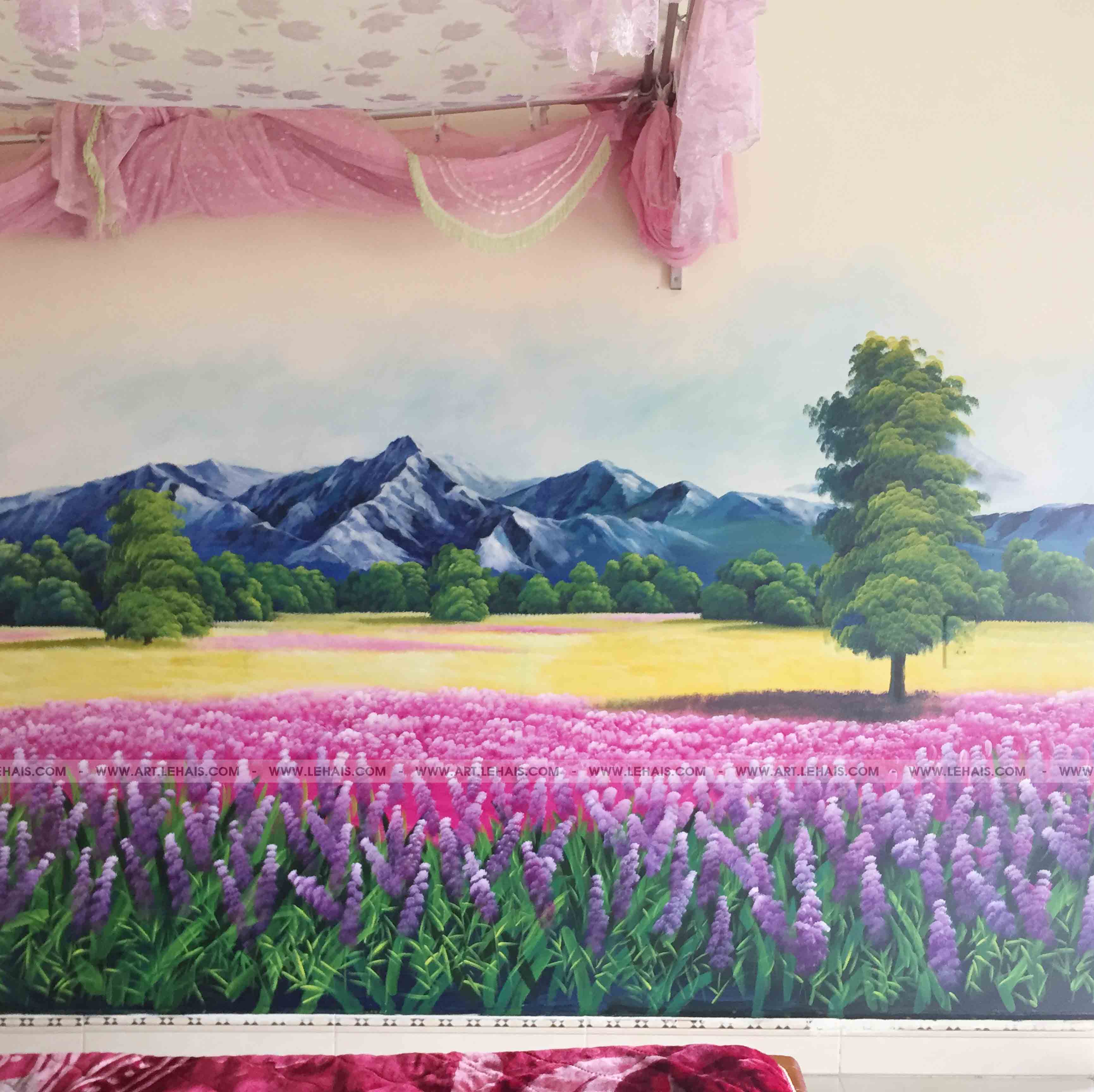 Vẽ cảnh cánh đồng hoa tại Thủy Nguyên, Hải Phòng - TT105LHAR