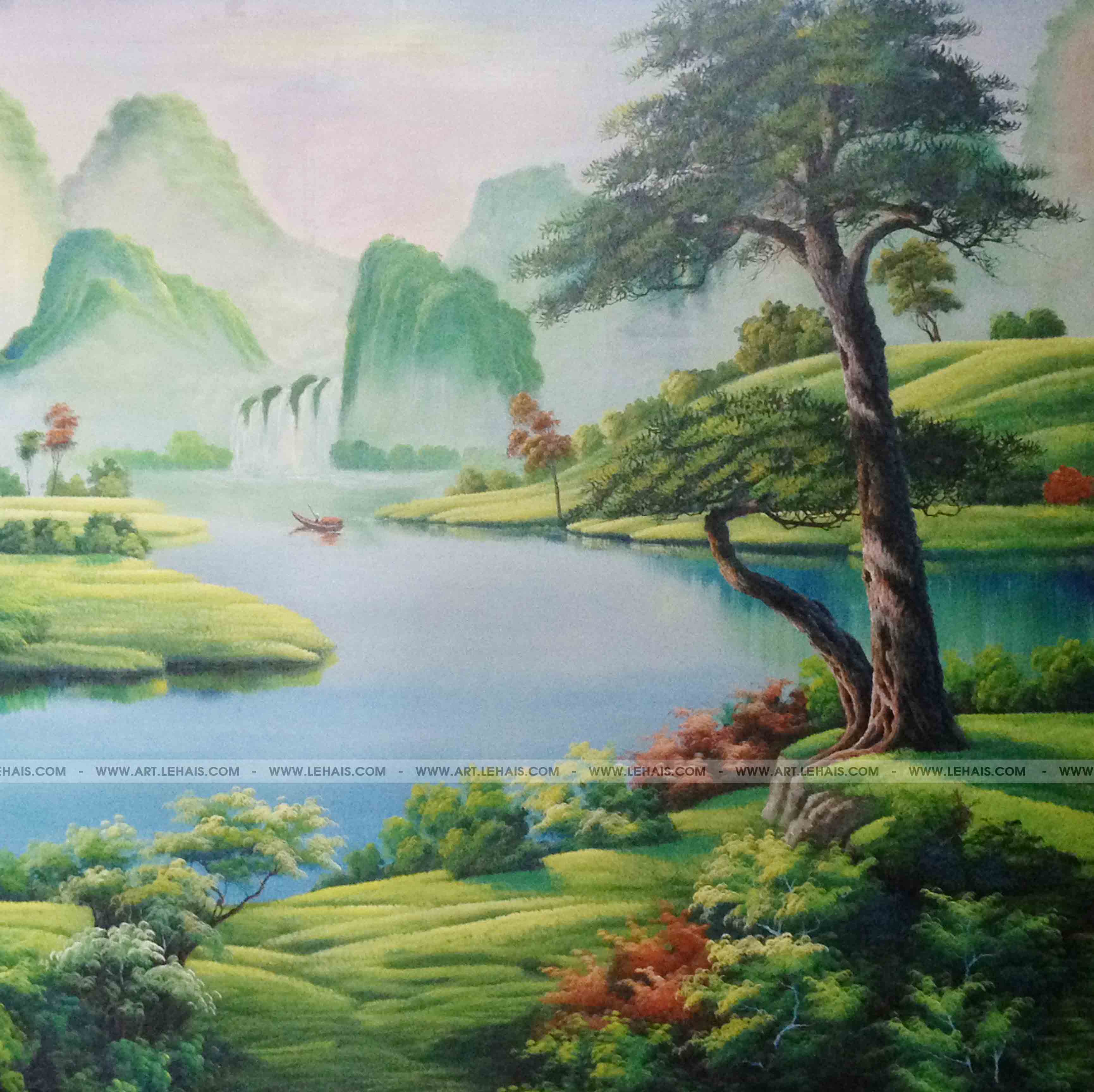 Vẽ tranh tường phong cảnh sơn thủy tại Văn Giang, Hưng Yên - TT111LHAR