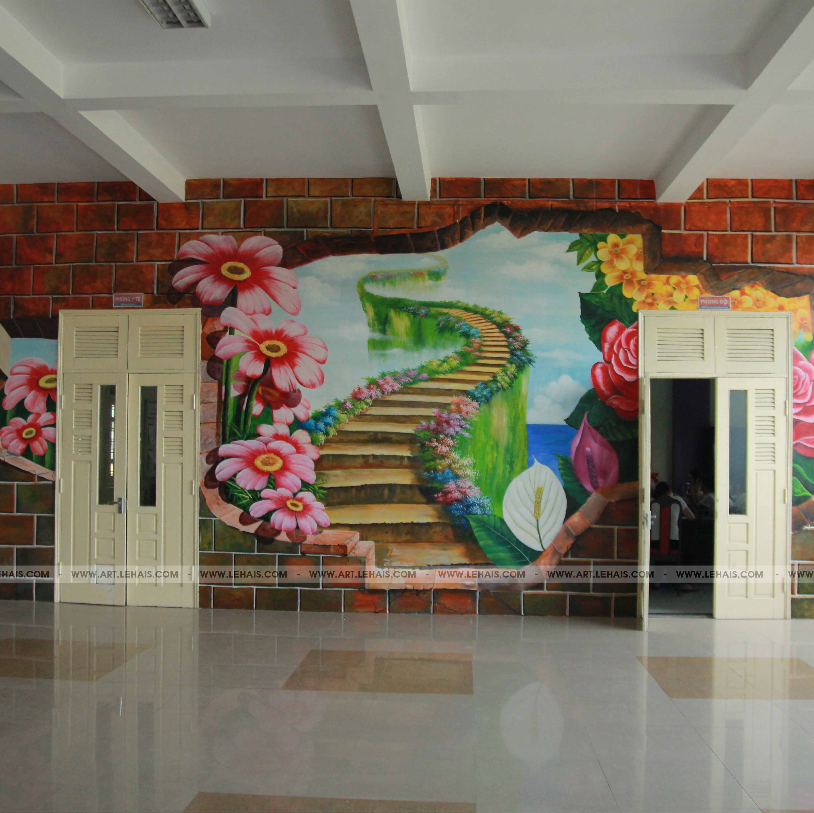 Vẽ tranh 3D cảnh tại trường CHU VĂN AN, TP Quảng Bình - TT127LHAR 1