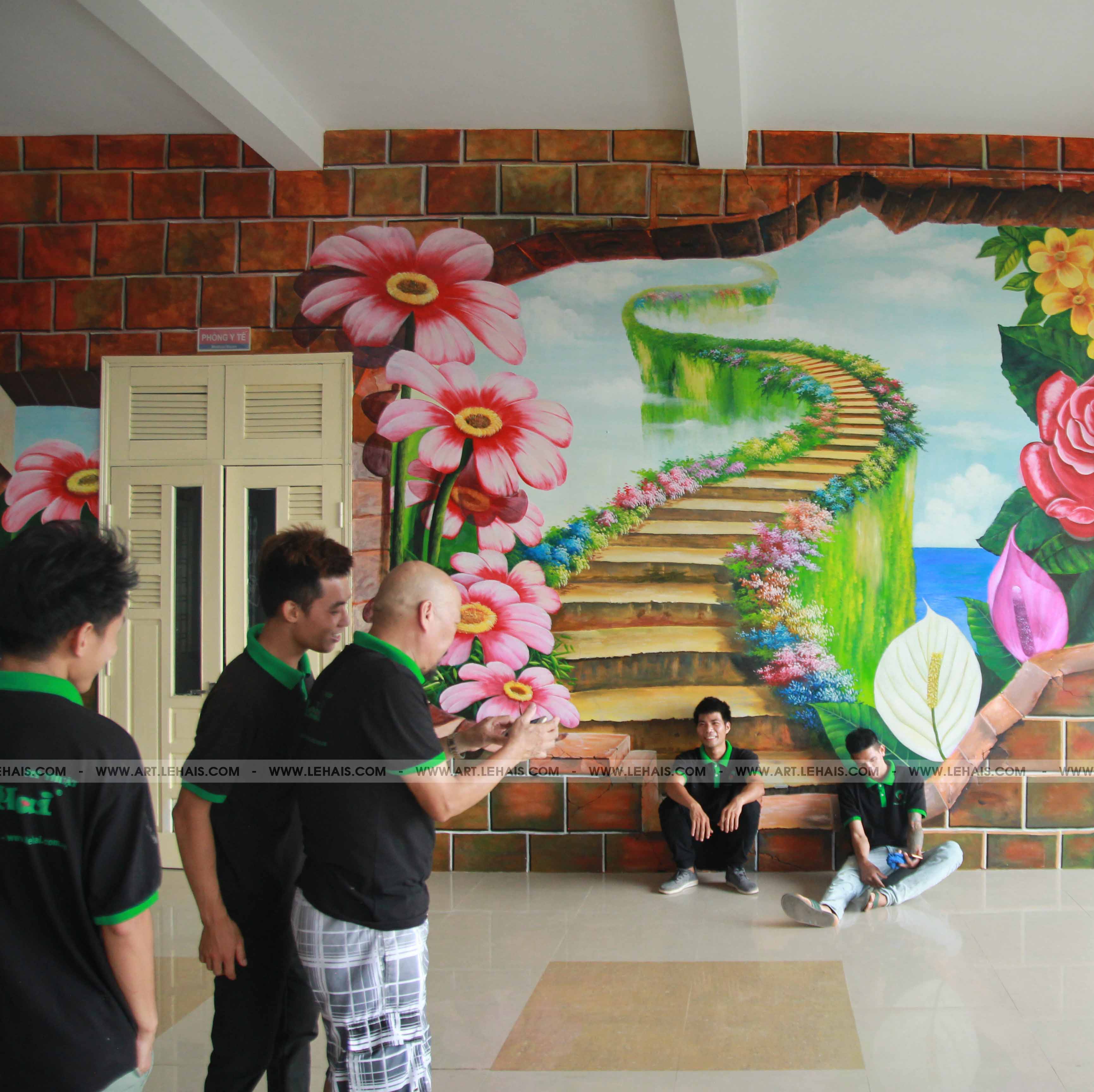 Vẽ tranh 3D cảnh tại trường CHU VĂN AN, TP Quảng Bình - TT127LHAR