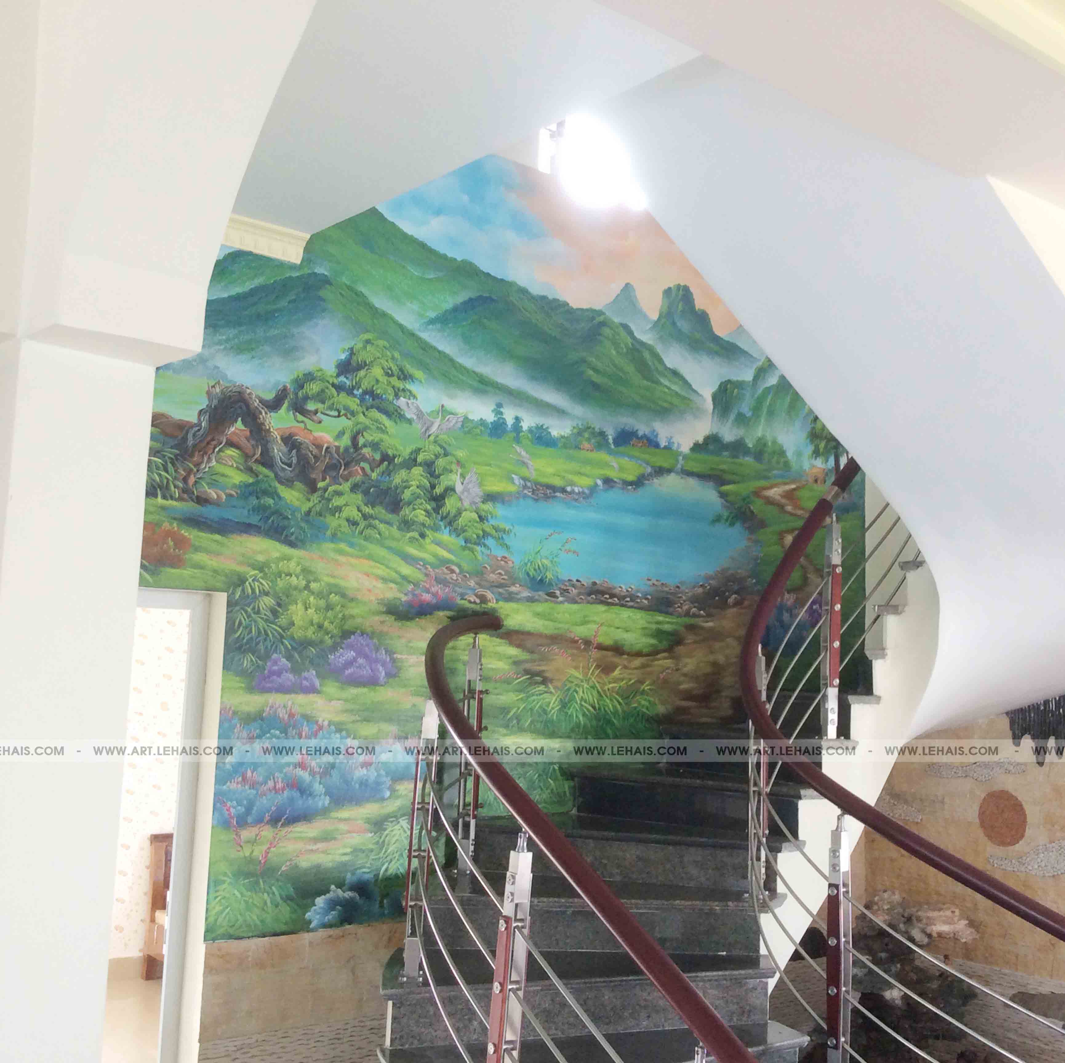 Vẽ tranh phong cảnh 3D tại xã Vạn Ninh, Móng Cái - TT16LHAR