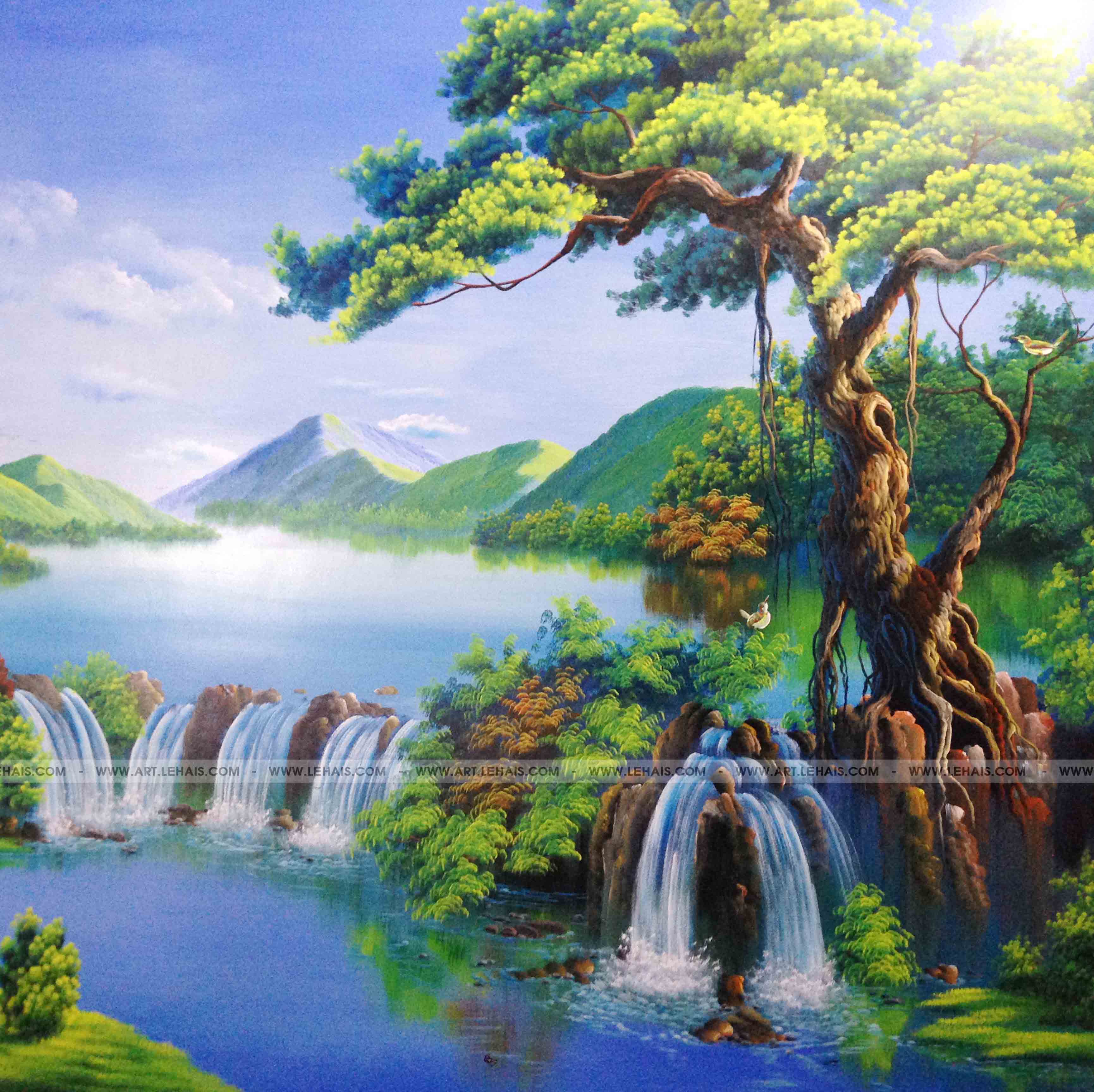 Vẽ tranh 3D phong cảnh tại gia đình ở Như Xuân, Thanh Hóa - TT57LHAR