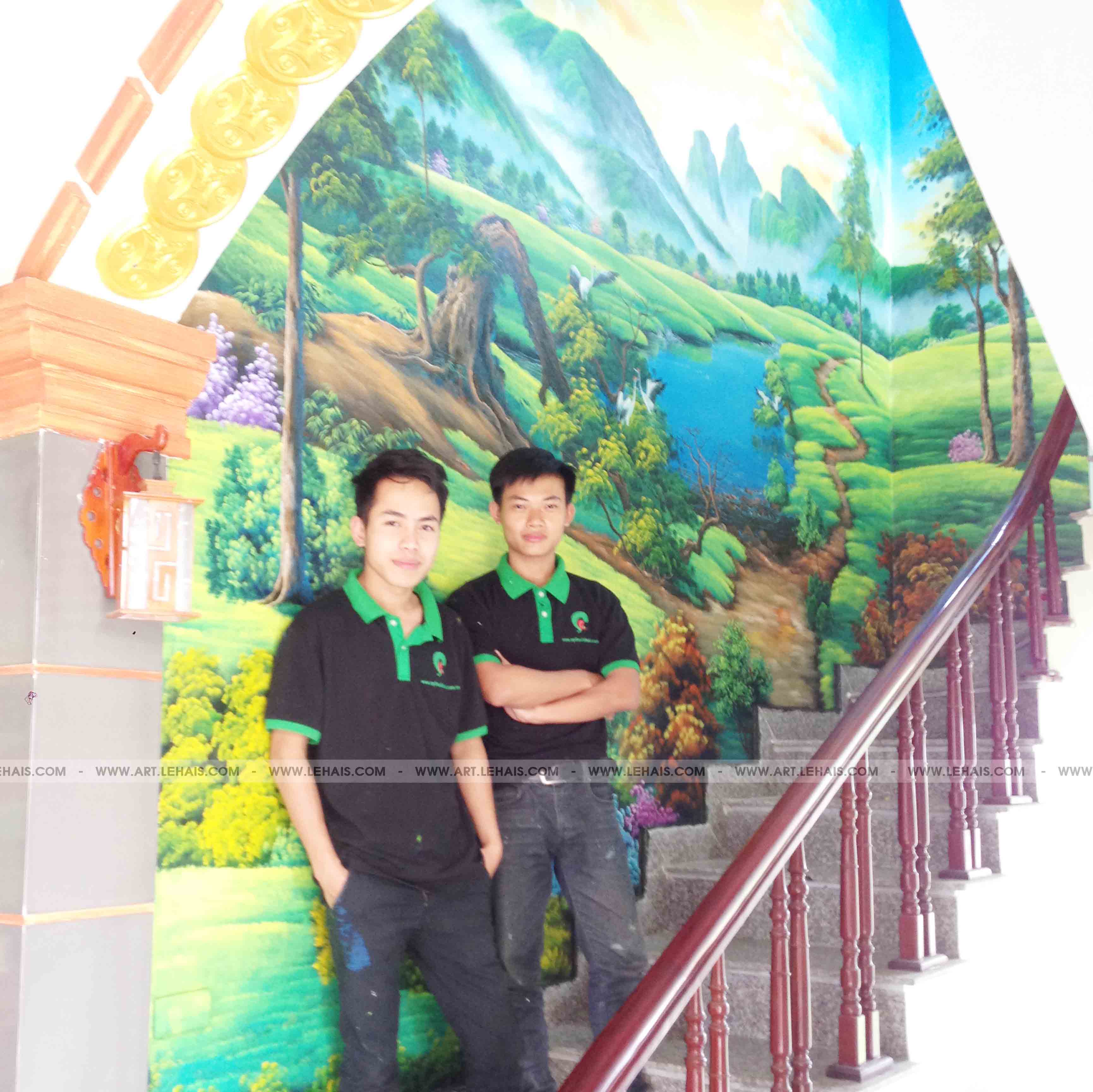 Vẽ tranh phong cảnh 3D gia đình tại Hưng Hà, Thái Bình - TT80LHAR